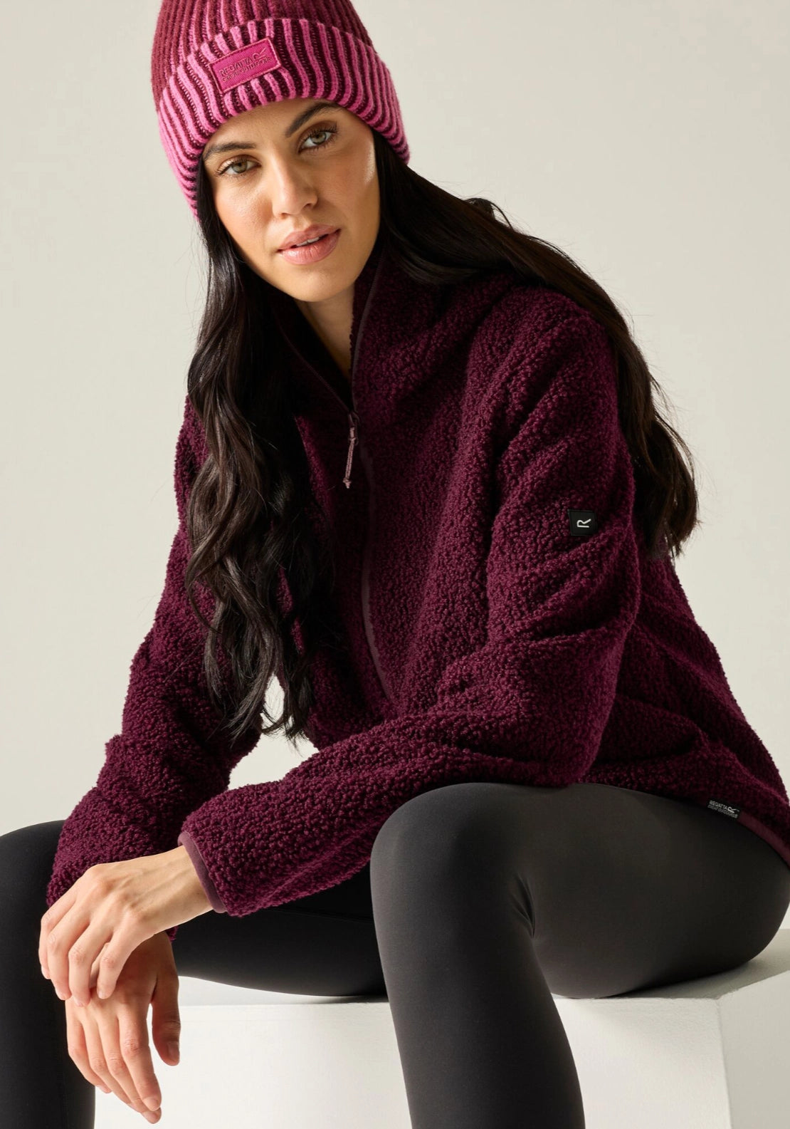Elindra Water Repellent Half Zip Fleece - Fig