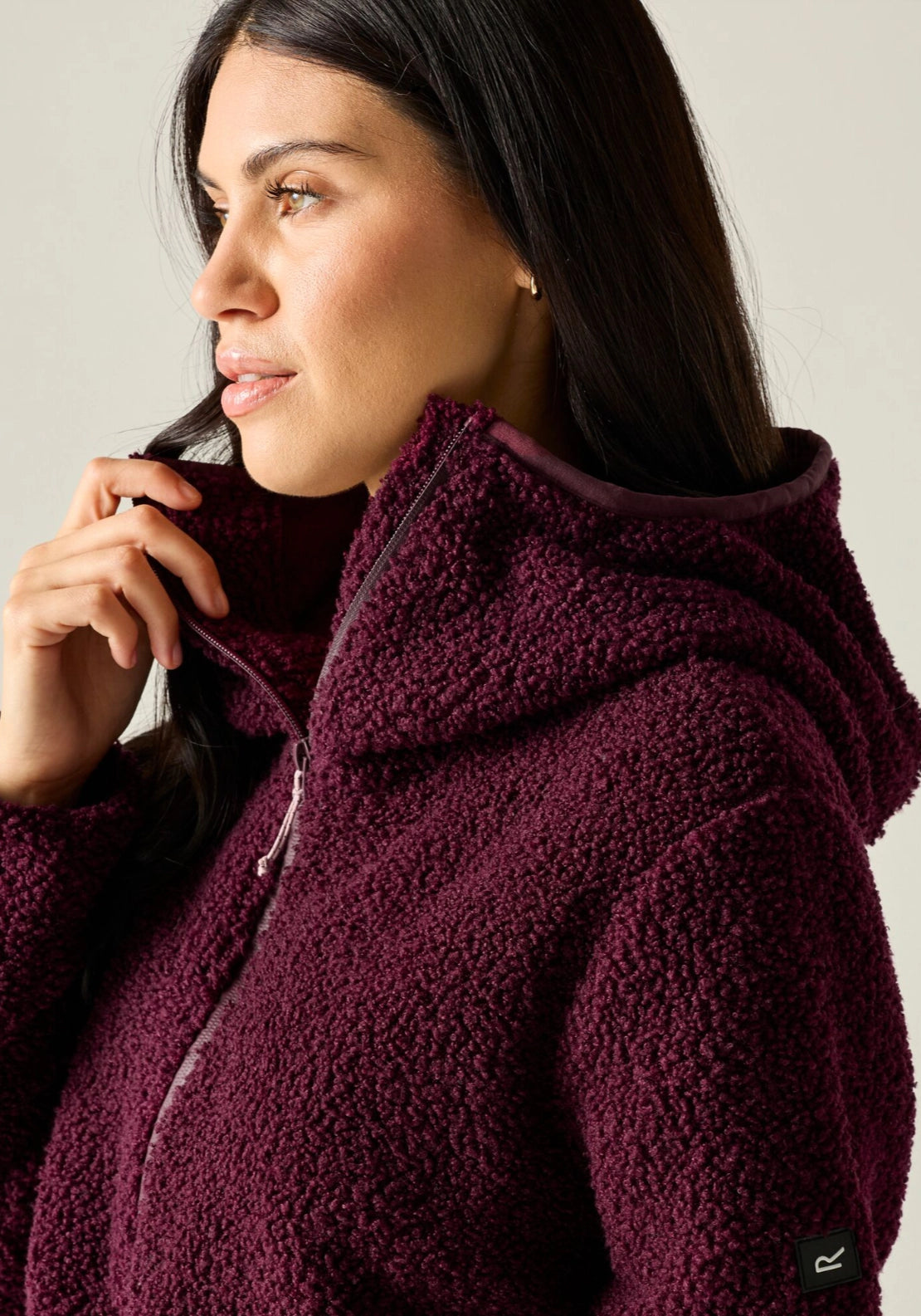 Elindra Water Repellent Half Zip Fleece - Fig