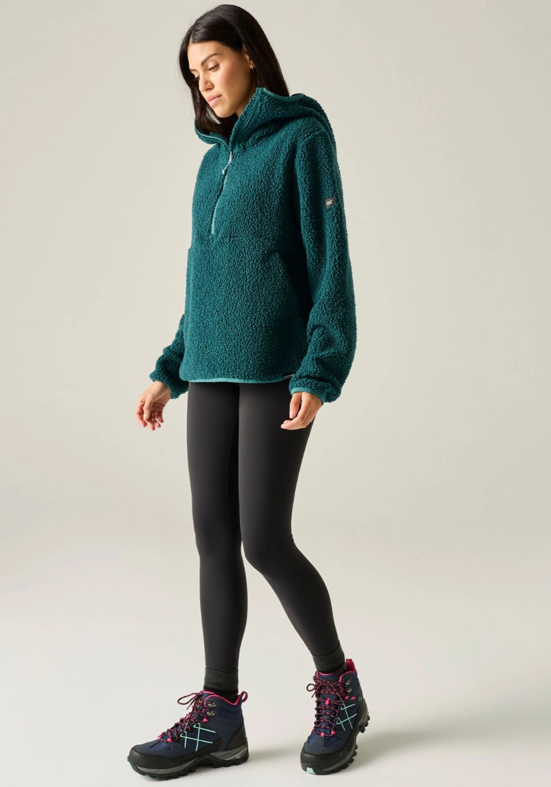 Elindra Water Repellent Half Zip Fleece - Blue