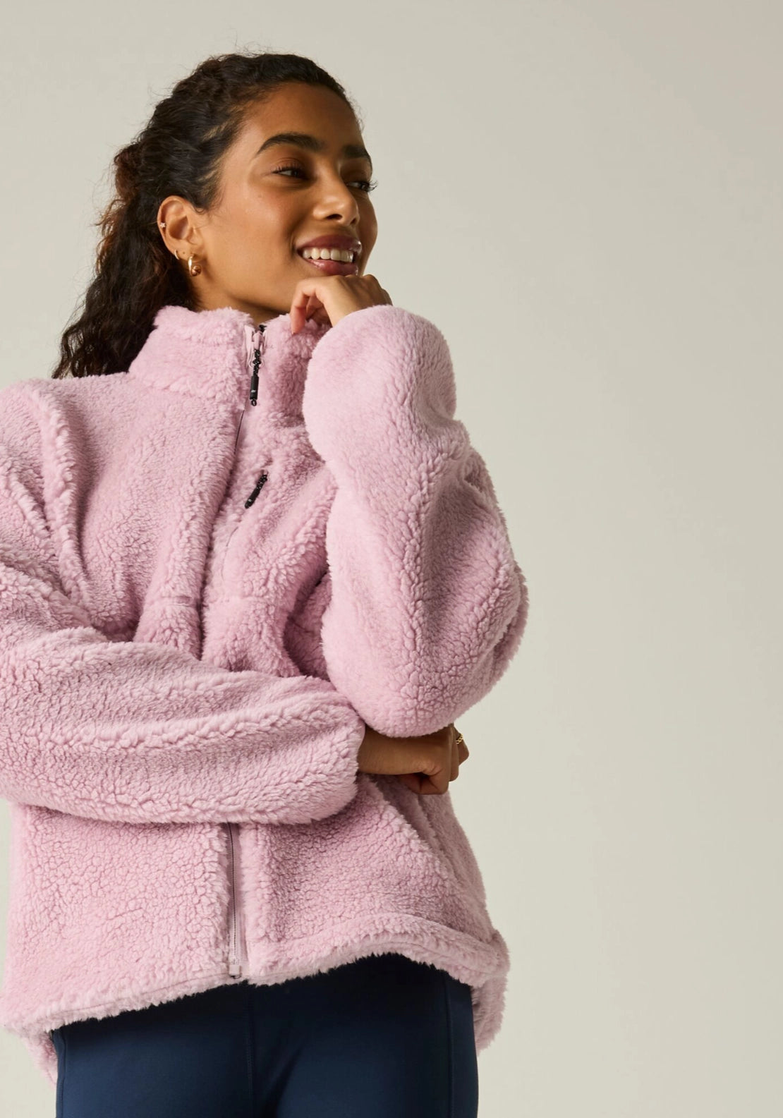 Roswind Water Resistant Full Zip Fleece - Powder Lilac