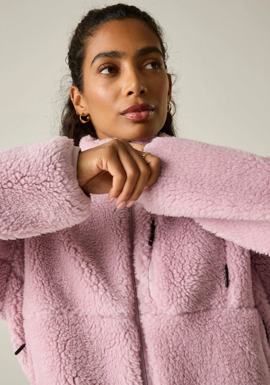 Roswind Water Resistant Full Zip Fleece - Powder Lilac