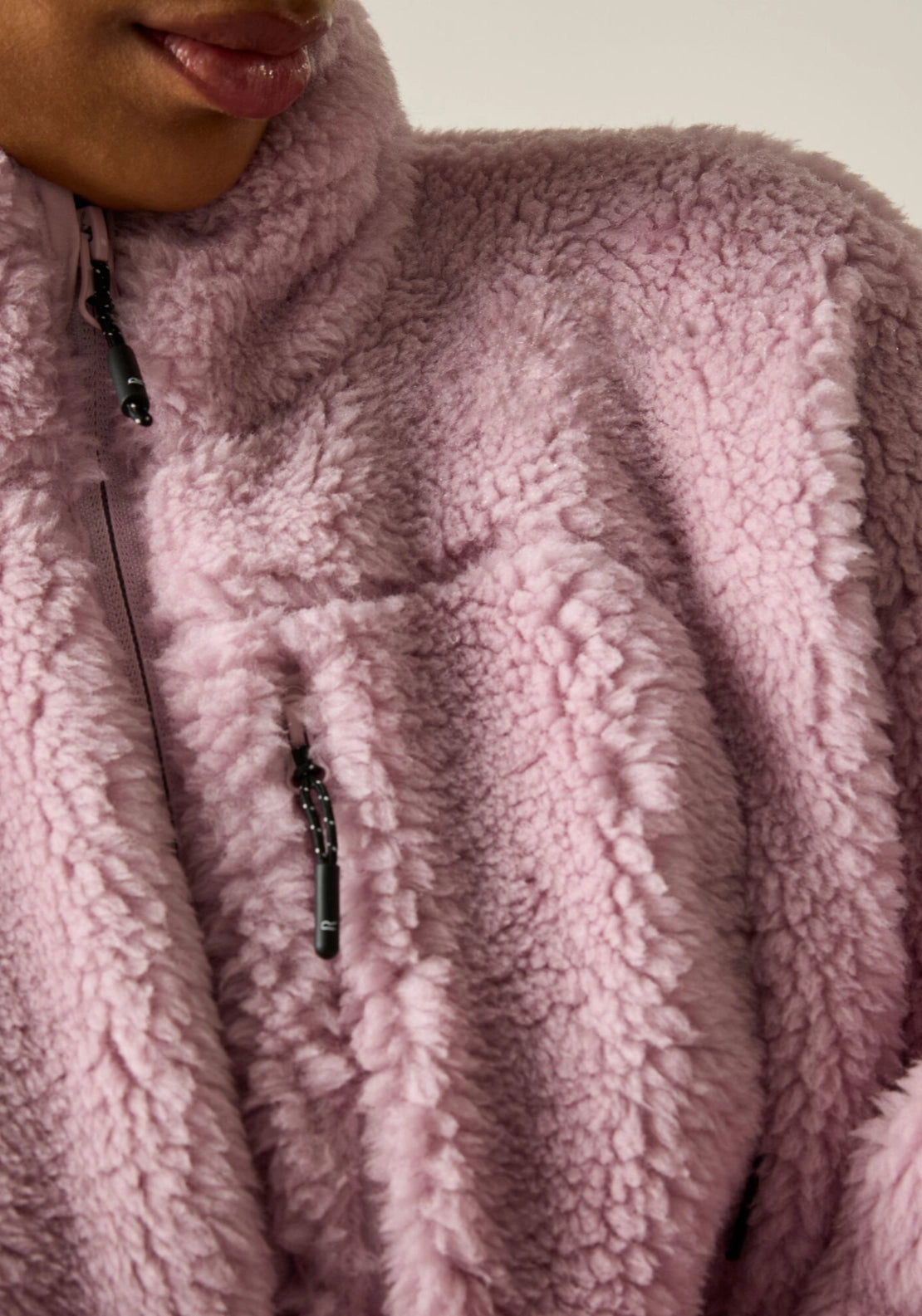 Roswind Water Resistant Full Zip Fleece - Powder Lilac