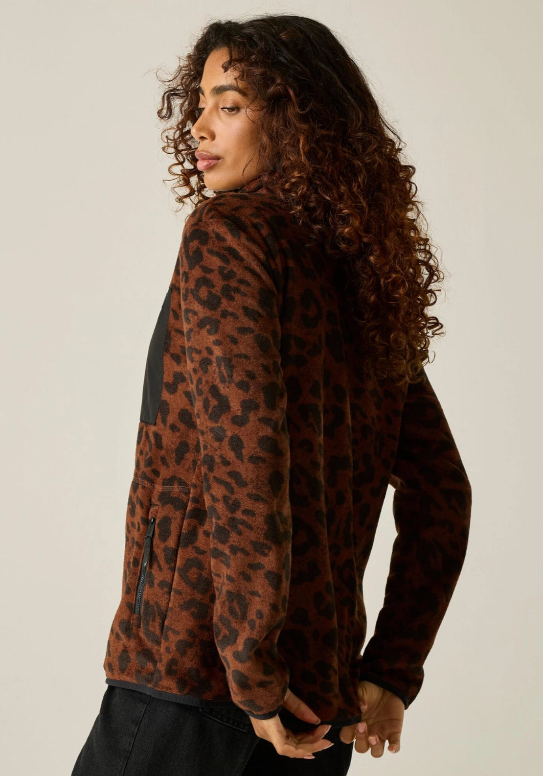 Frankie Full Zip - Lepard Print
