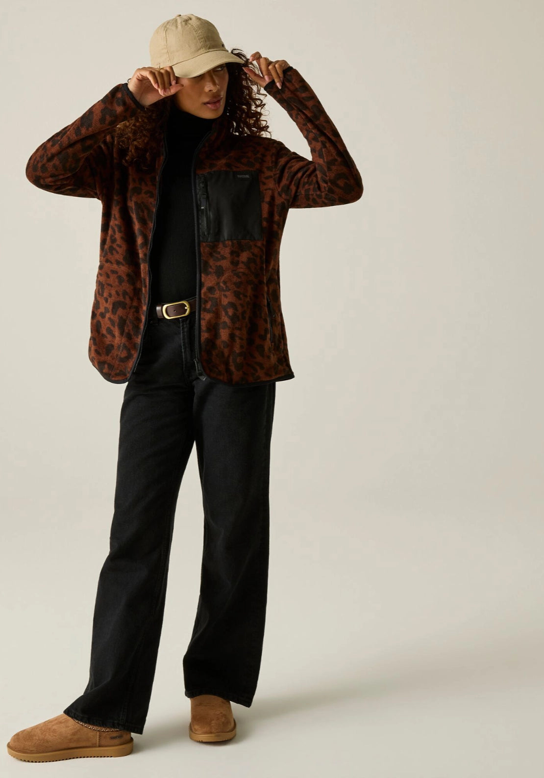 Frankie Full Zip - Lepard Print