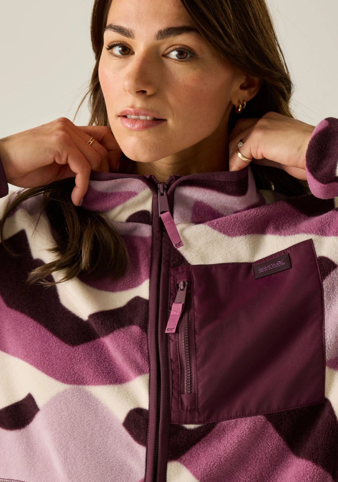 Frankie Full Zip - Abstract Mountain