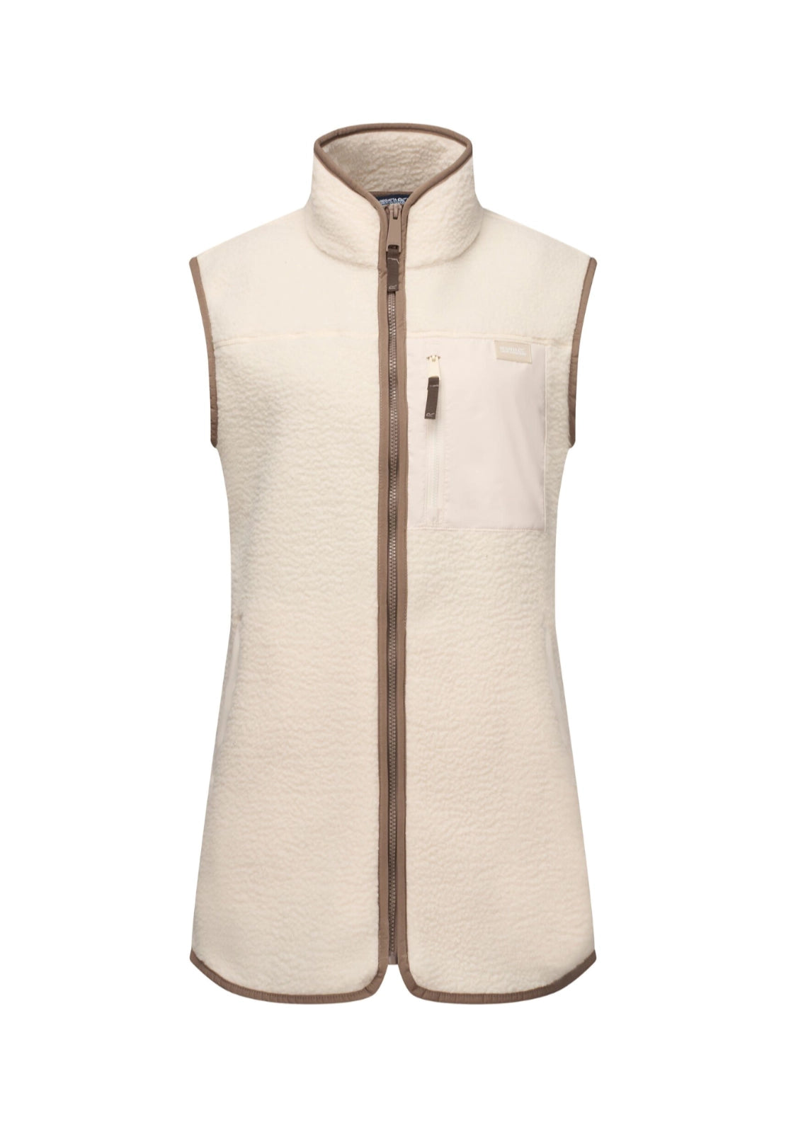 Frankie Borg Longline Bodywarmer - Light Vanilla Moncha