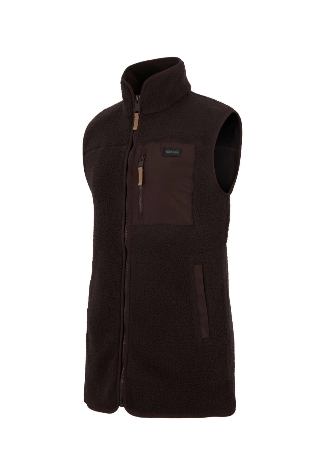 Frankie Borg Longline Bodywarmer - Dark Chocolate