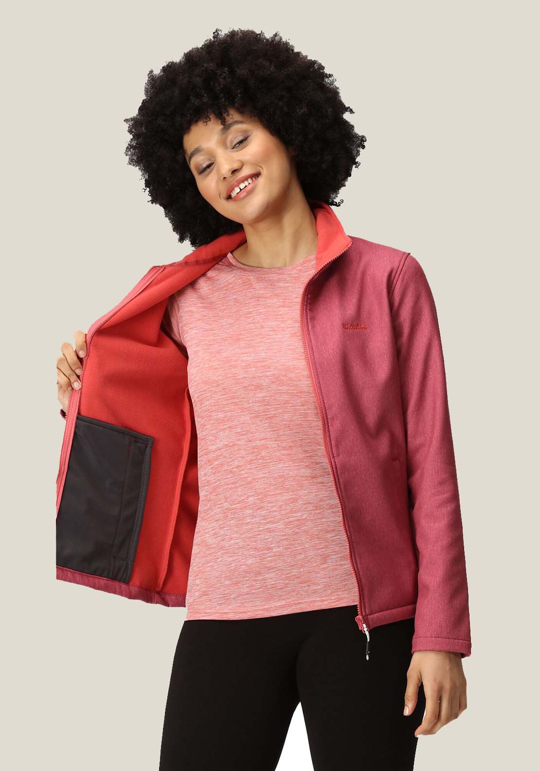 Regatta Connie Softshell Jacket - Red 2 Shaws Department Stores