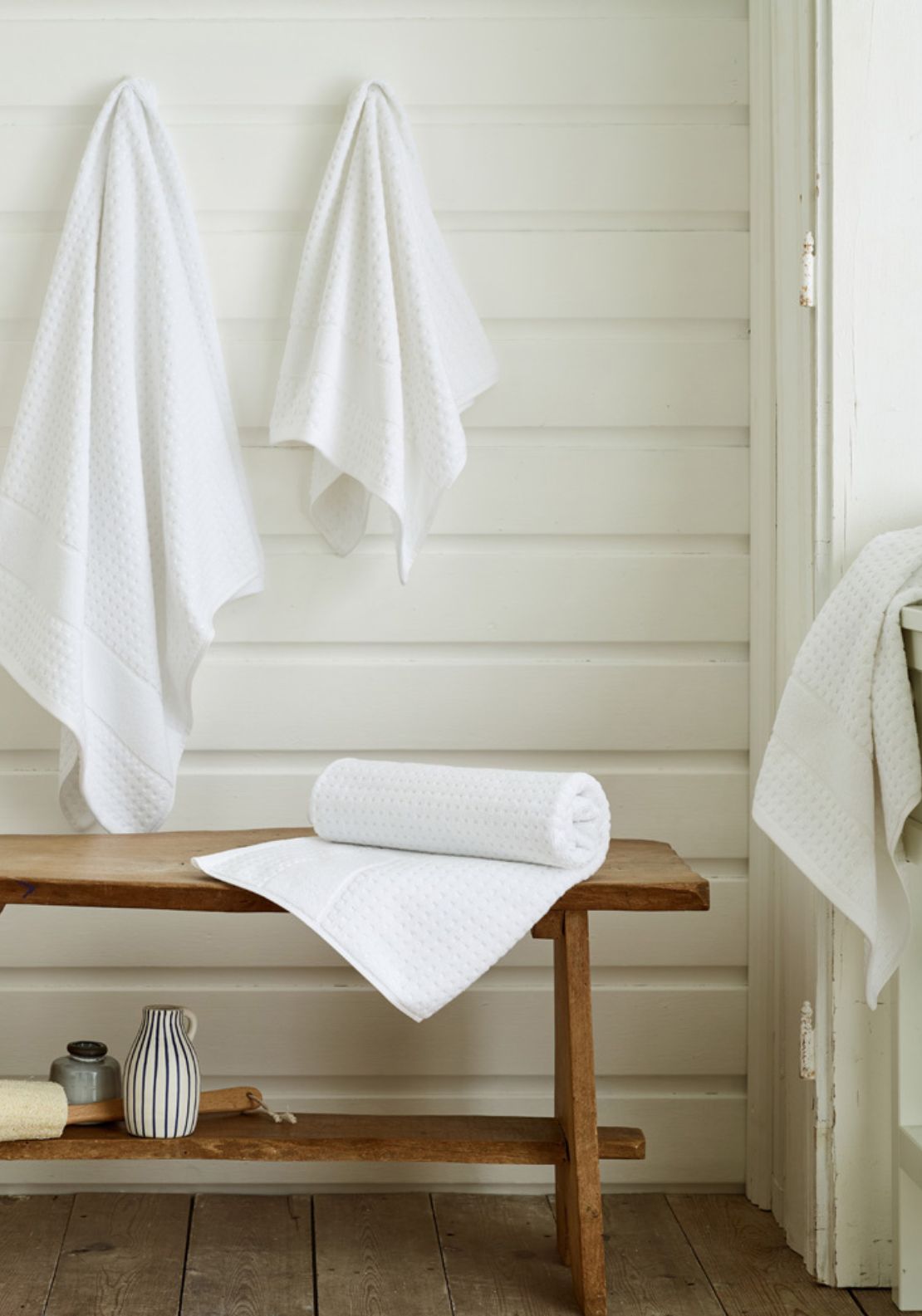 Deyongs Mosley Cotton Towel - White 2 Shaws Department Stores
