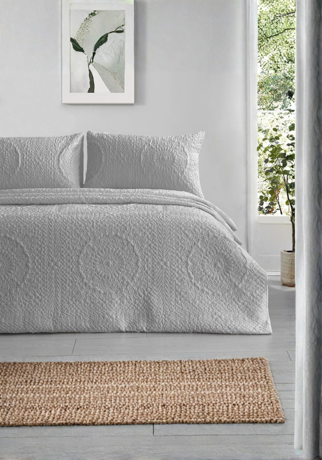 The Home Collection Winchester Duvet Cover Set - Grey 1 Shaws Department Stores