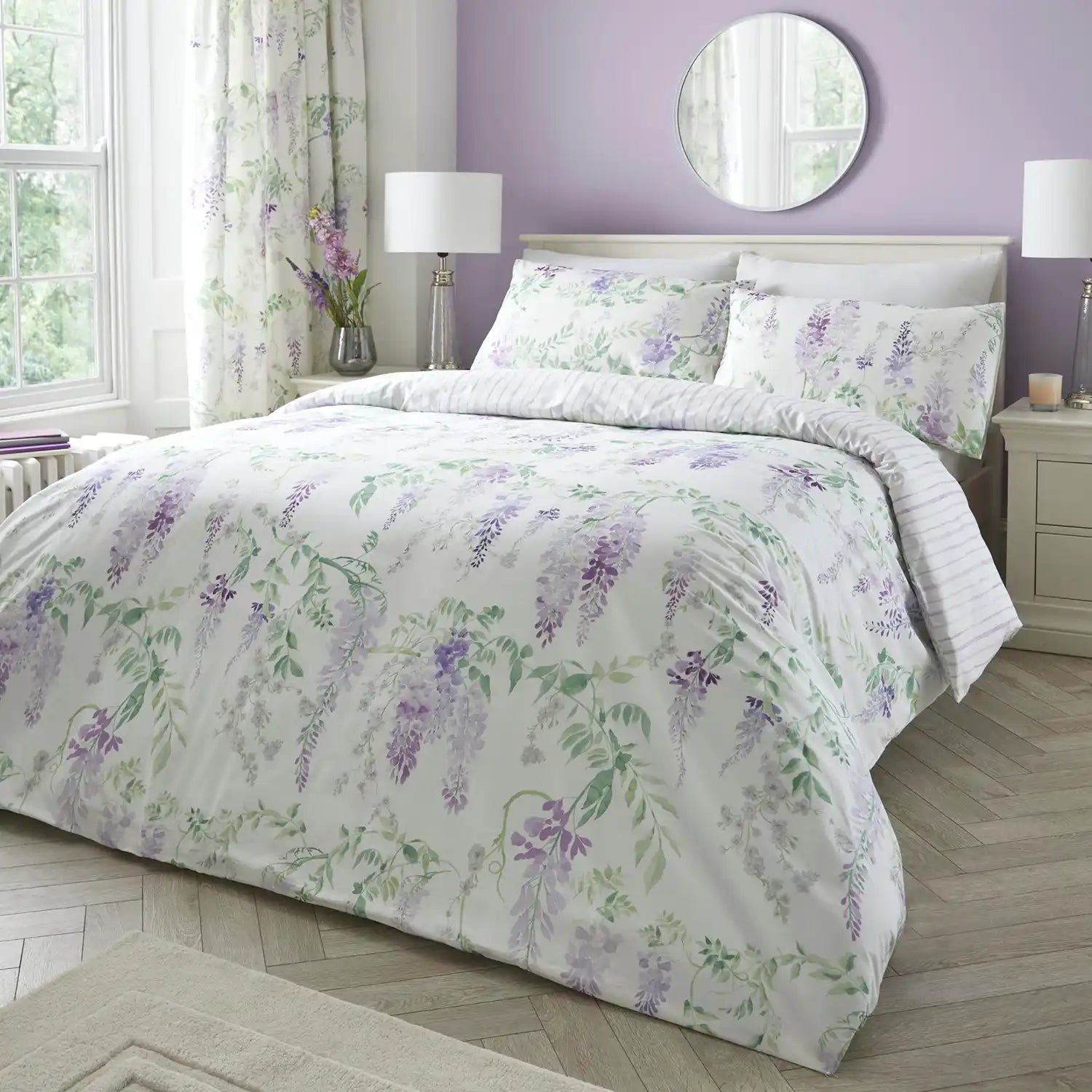  The Home Collection Lavender Flow Duvet Cover Set 4 Shaws Department Stores