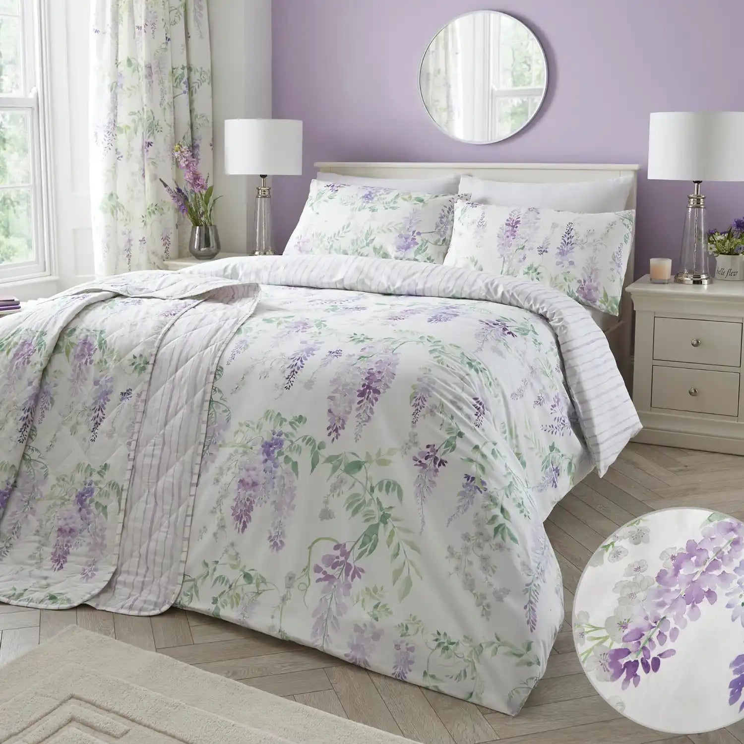  The Home Collection Lavender Flow Duvet Cover Set 1 Shaws Department Stores