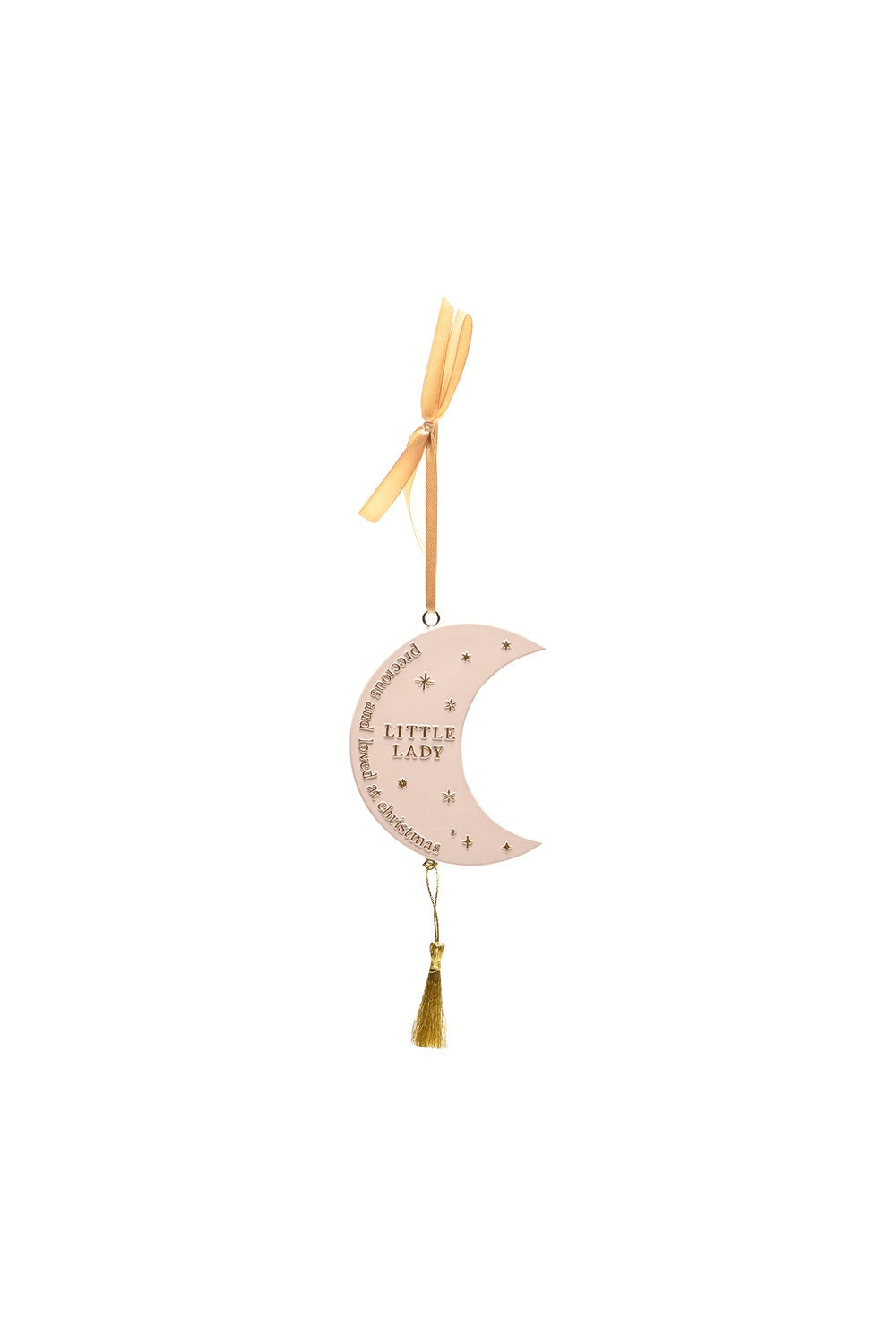 Bambino Bambino Christmas Hanging Moon Plaque - Little Lady 1 Shaws Department Stores