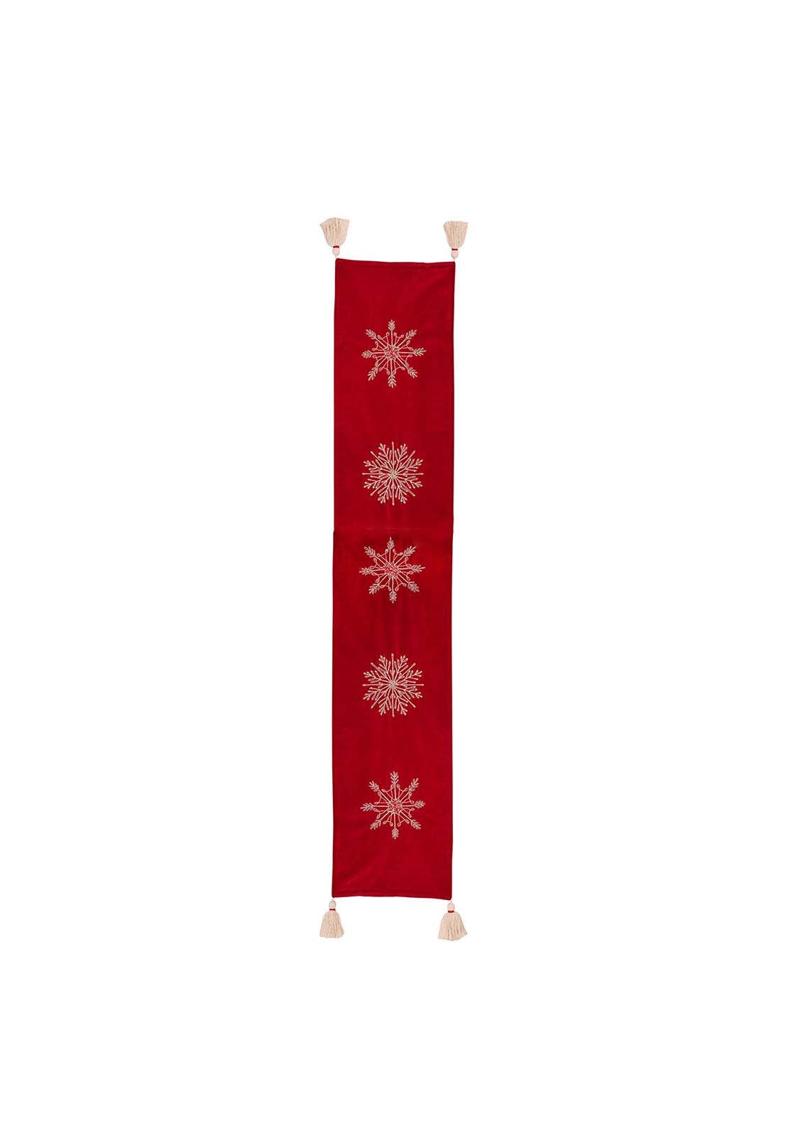 The Home Christmas Snowflake Embroidery Table Runner 2 Shaws Department Stores