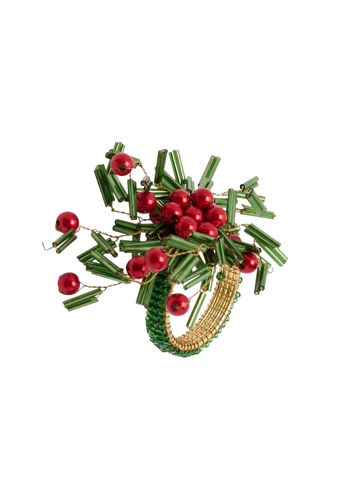 The Home Christmas Beaded Berries Napkin Rings 1 Shaws Department Stores
