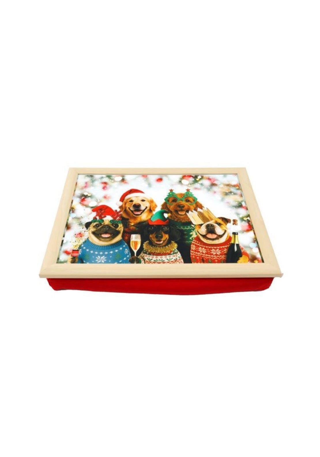 Christmas Dogs Lap Tray - Multi