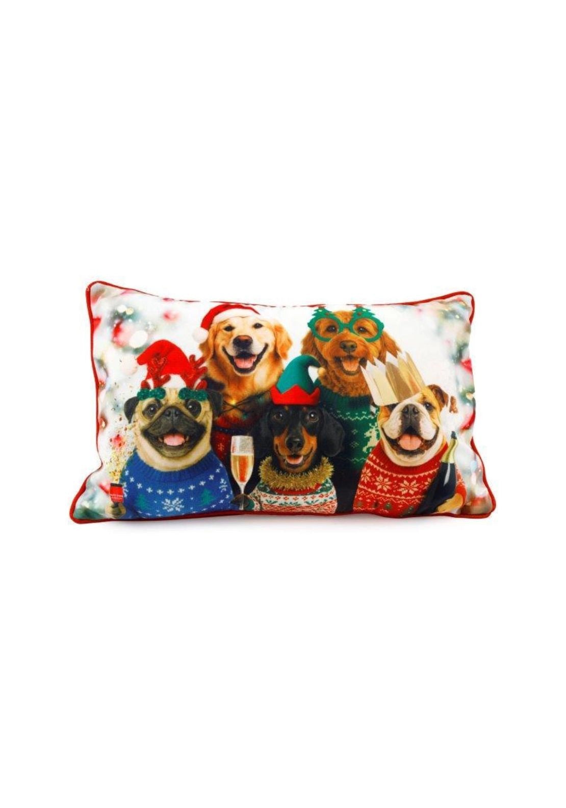 Christmas Dogs Cushion - Multi