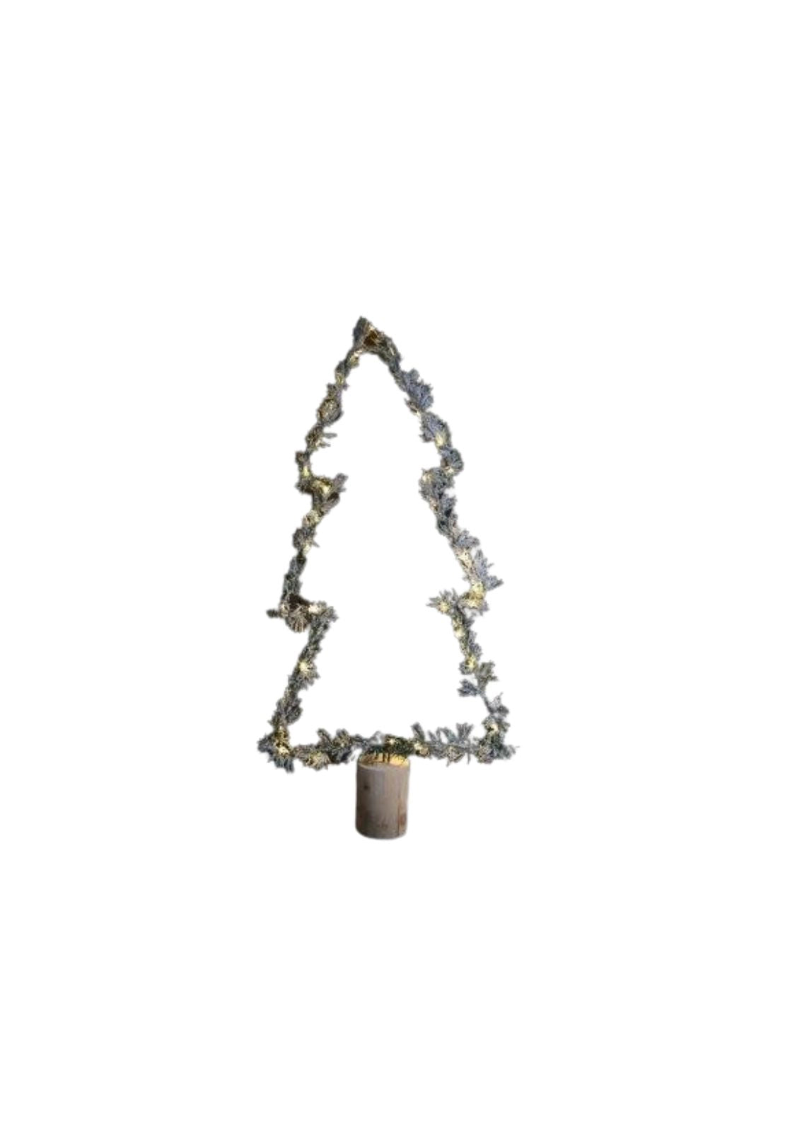 LED  Christmas Tree With Wooden Base - Multi
