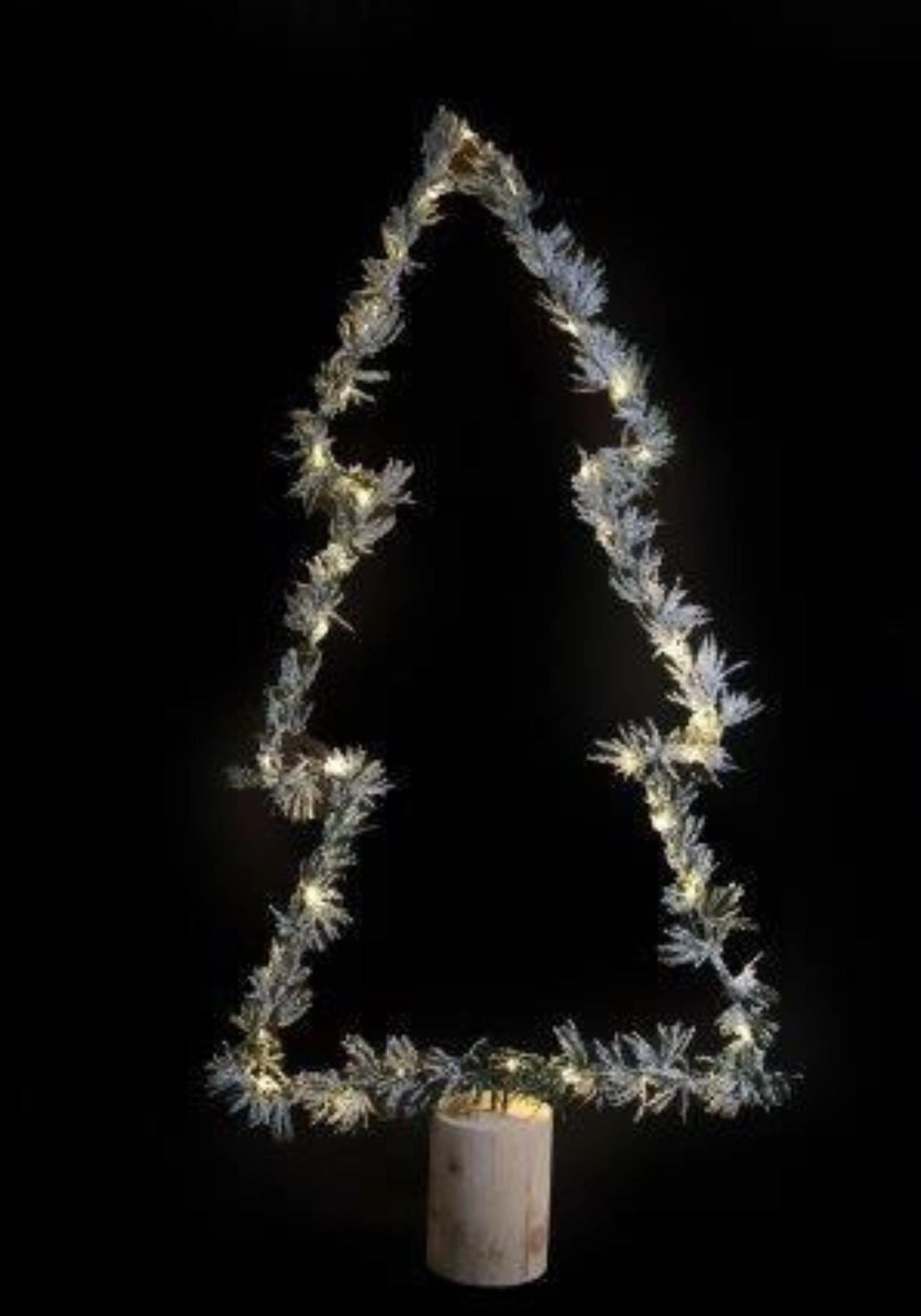 LED  Christmas Tree With Wooden Base - Multi