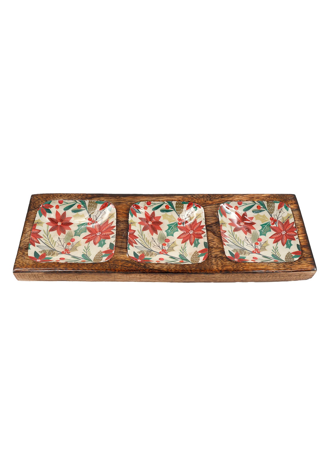 The Home Christmas Poinsettia Enamel Tray 1 Shaws Department Stores