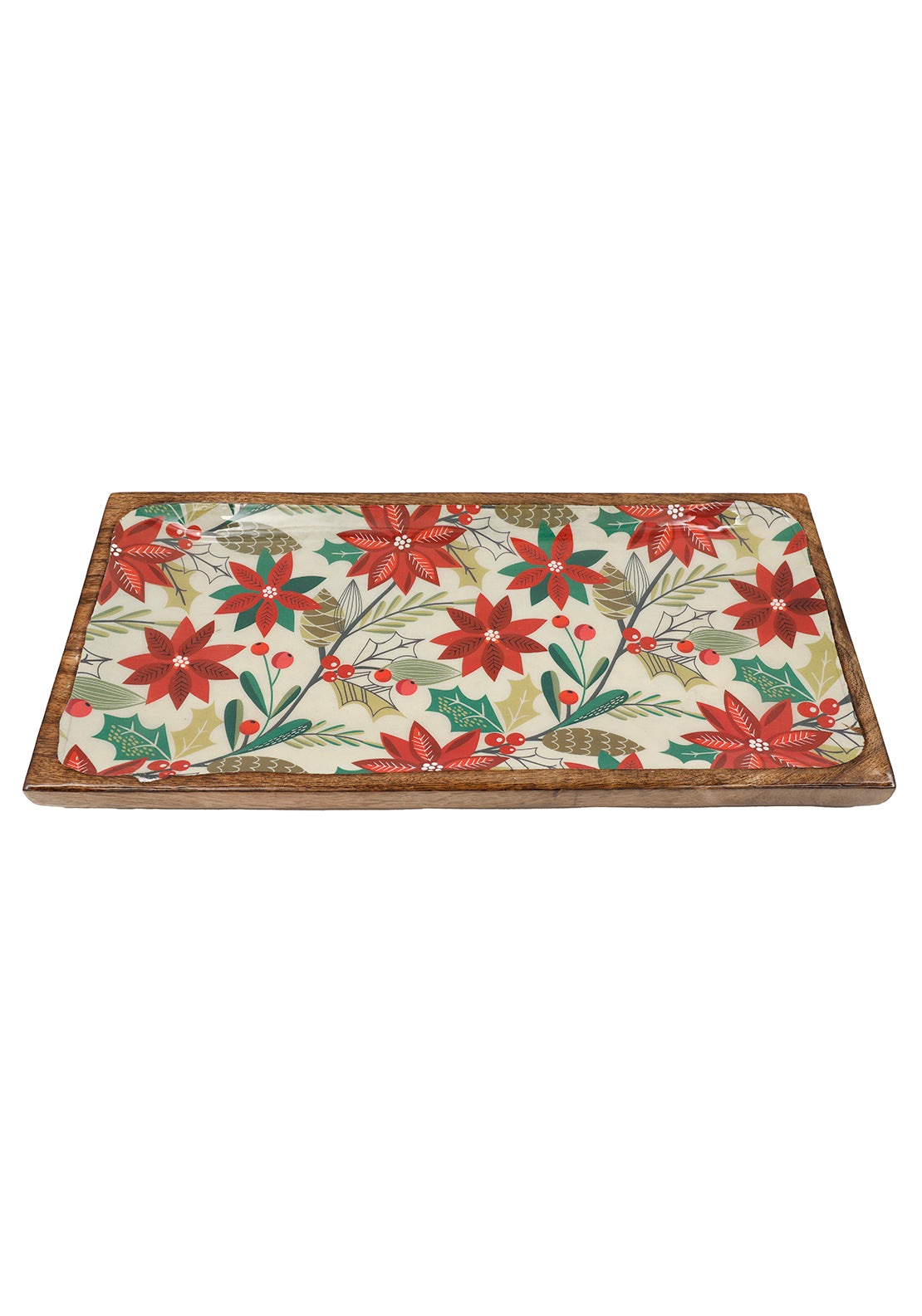 The Home Christmas Poinsettia Enamel Tray 1 Shaws Department Stores