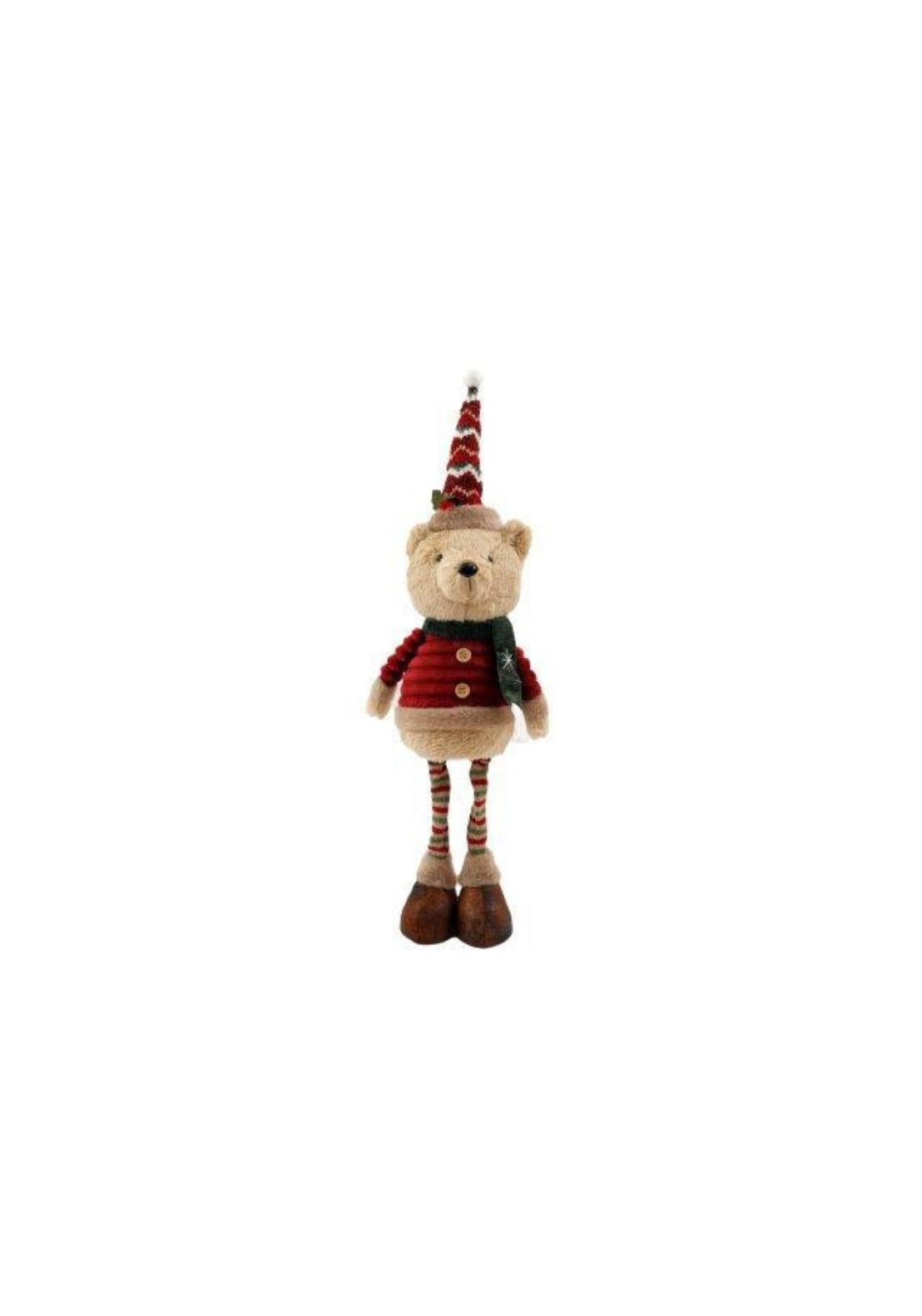 Standing Bear With Holly Hat - Multi