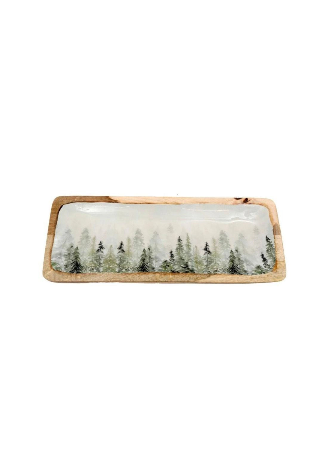 Wooden Christmas Tree Tray - Multi