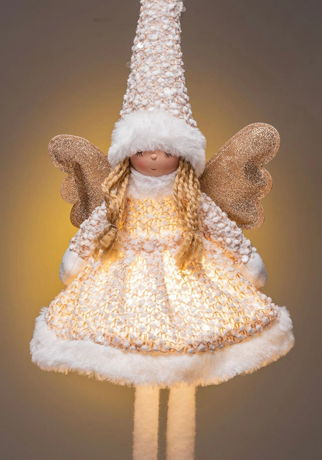 Sitting Fairy With Light Up Body - Gold
