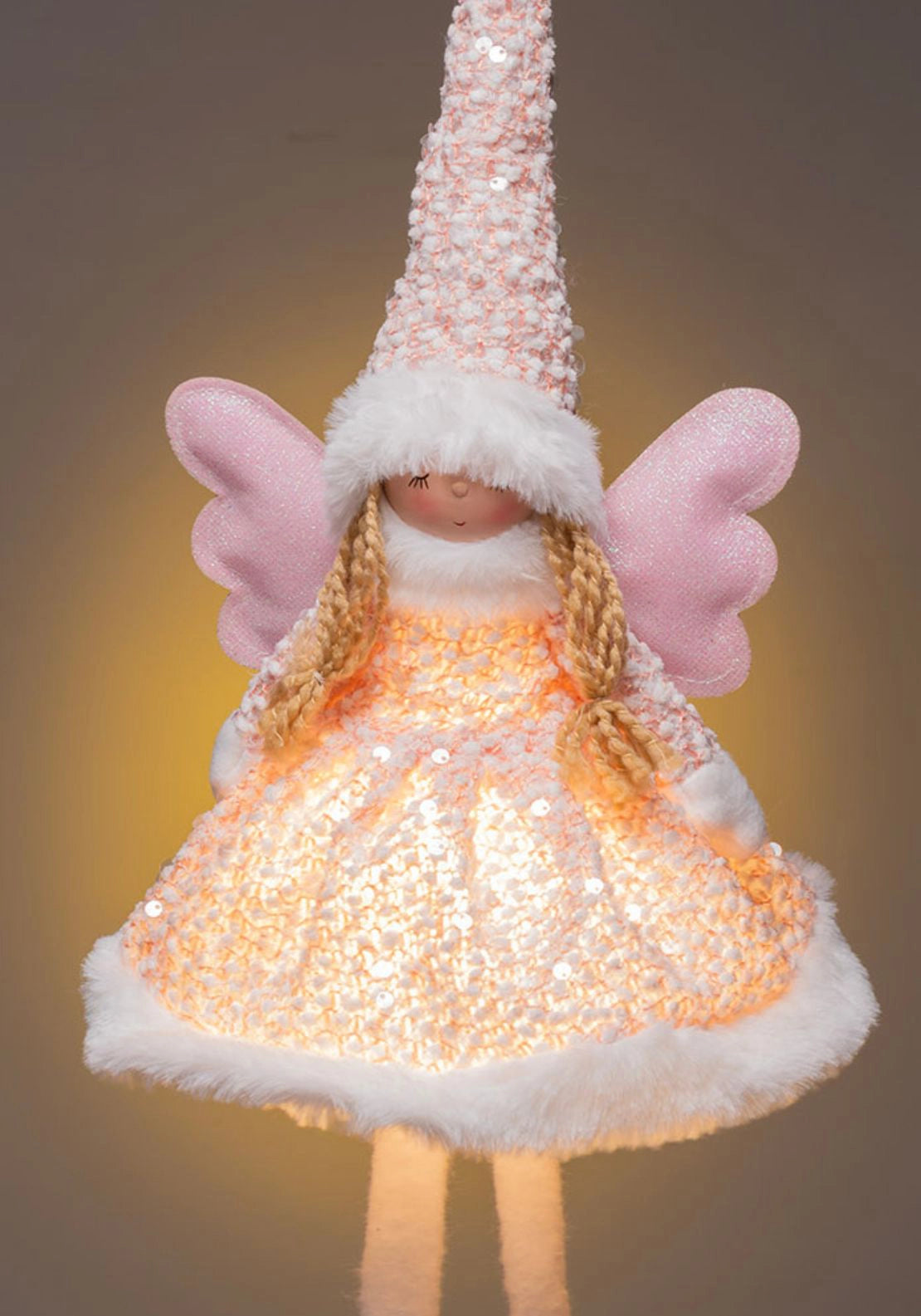 Sitting Fairy With Light Up Body - Pink