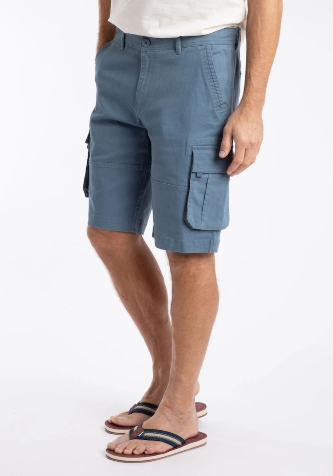 Weird Fish Rigney Cargo Shorts - Blue 1 Shaws Department Stores