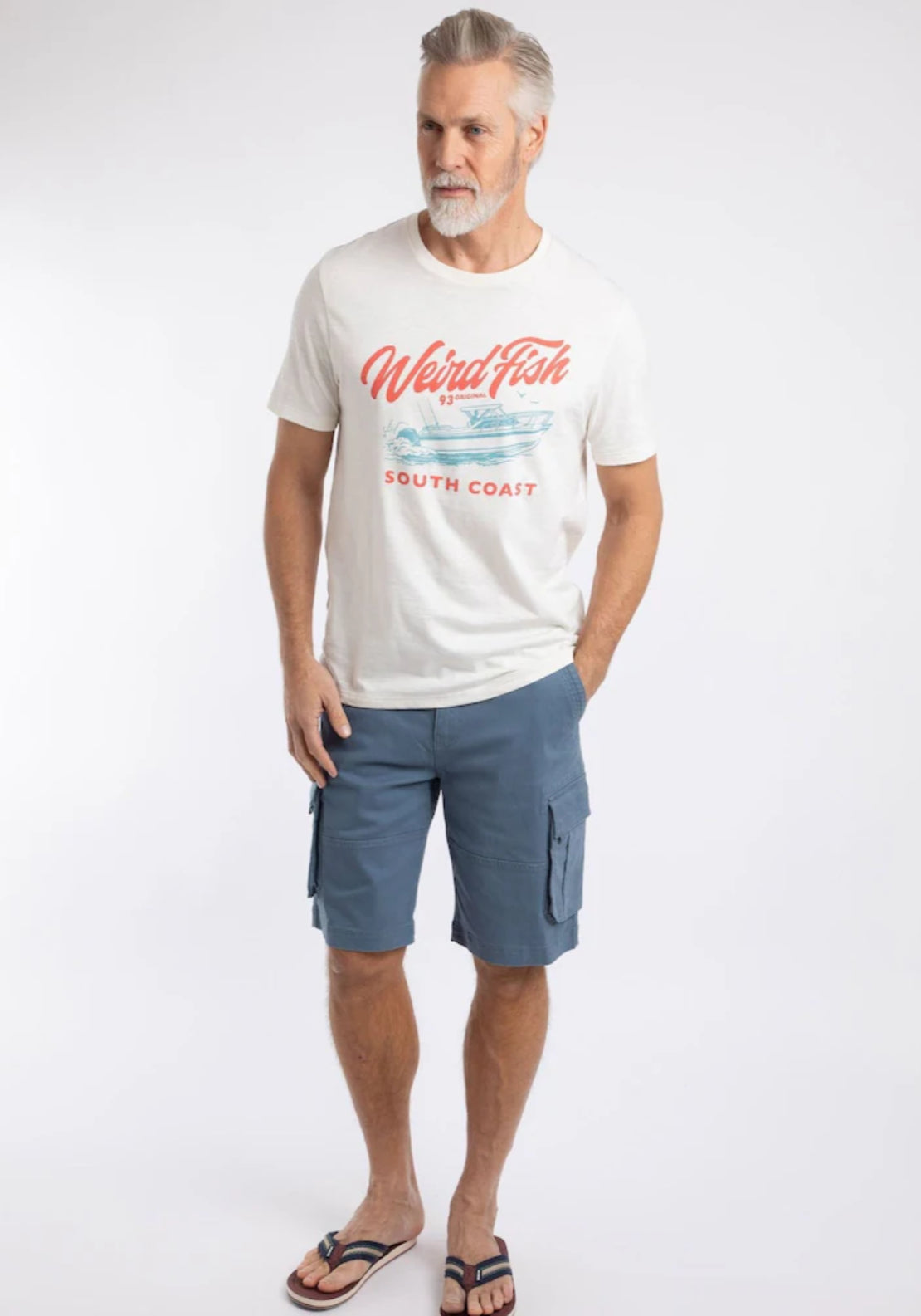 Weird Fish Rigney Cargo Shorts - Blue 5 Shaws Department Stores