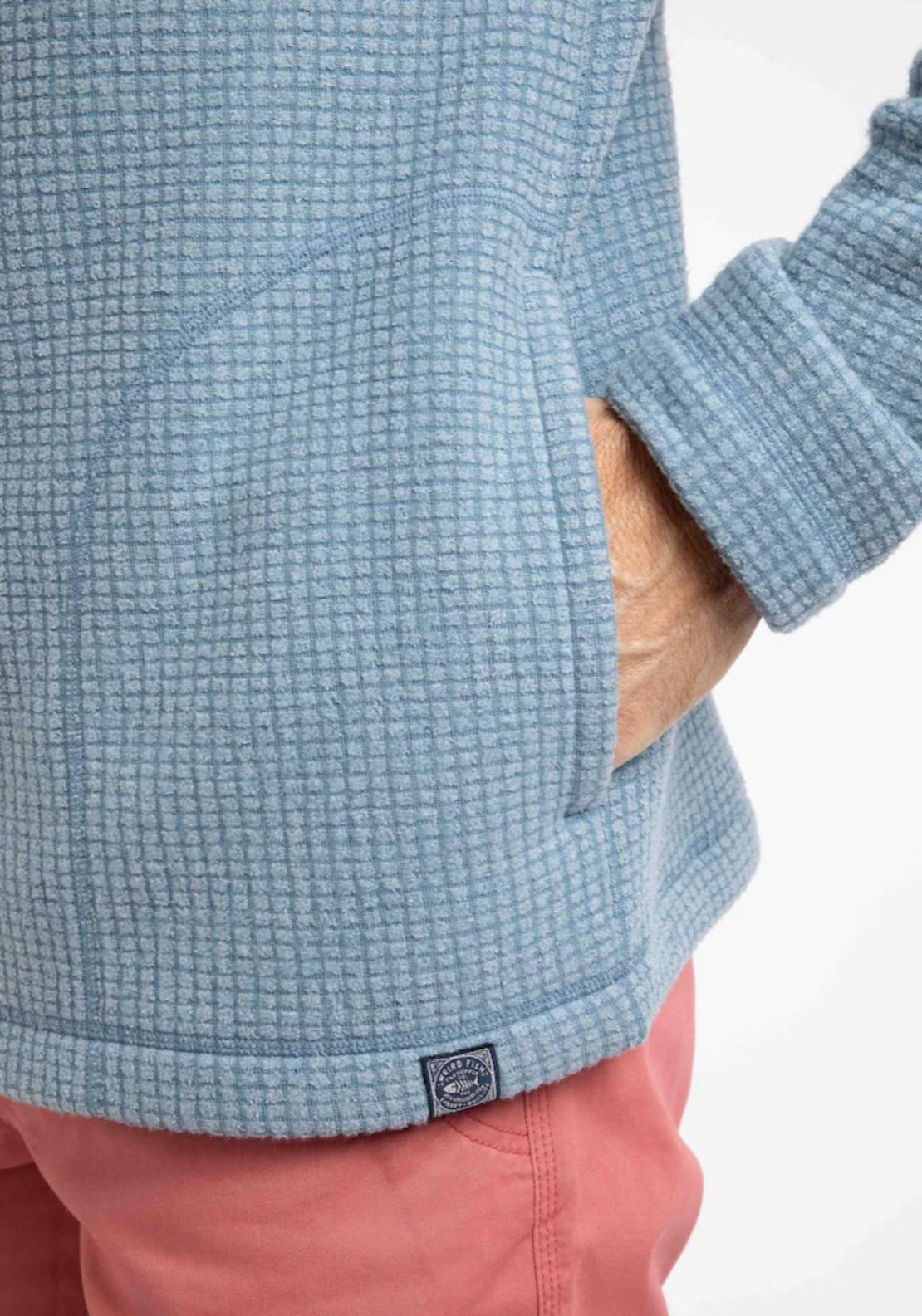 Weird Fish Shires Full Zip Grid Fleece - Blue 3 Shaws Department Stores