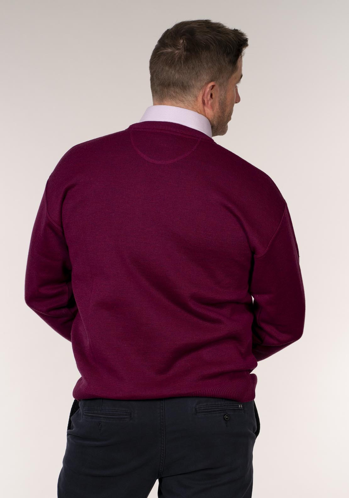 Yeats Plain Crew Neck Knitwear - Pink 2 Shaws Department Stores