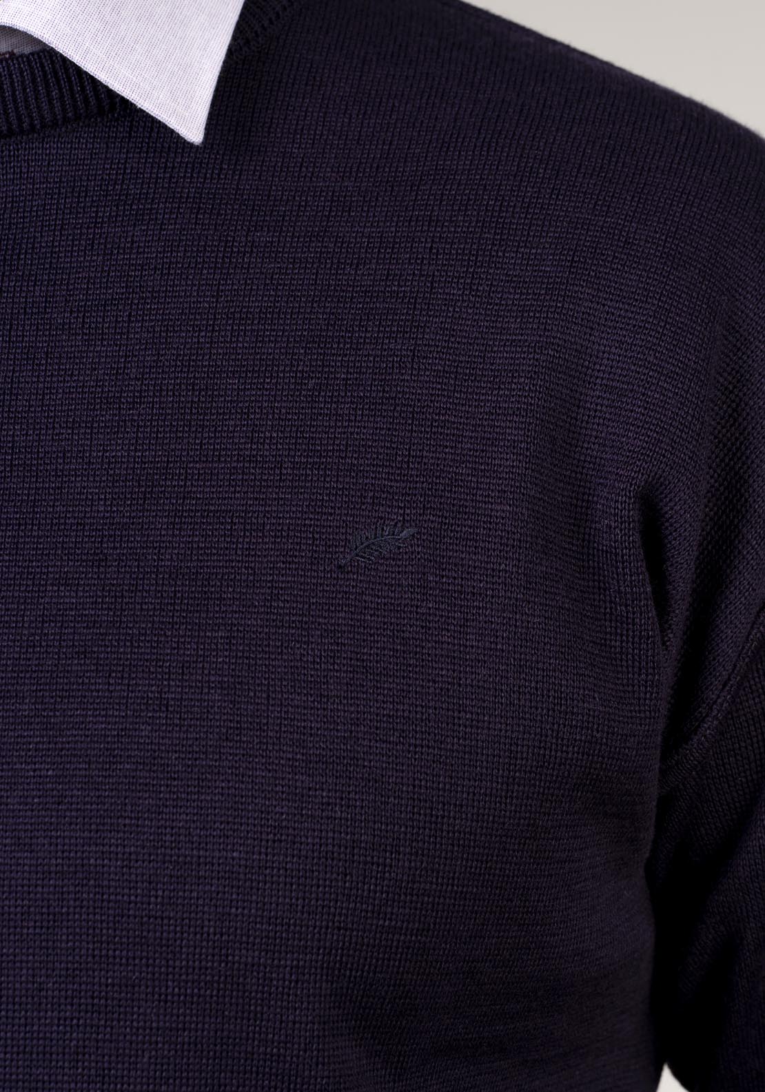 Yeats Plain Crew Neck Knitwear - Poker 4 Shaws Department Stores