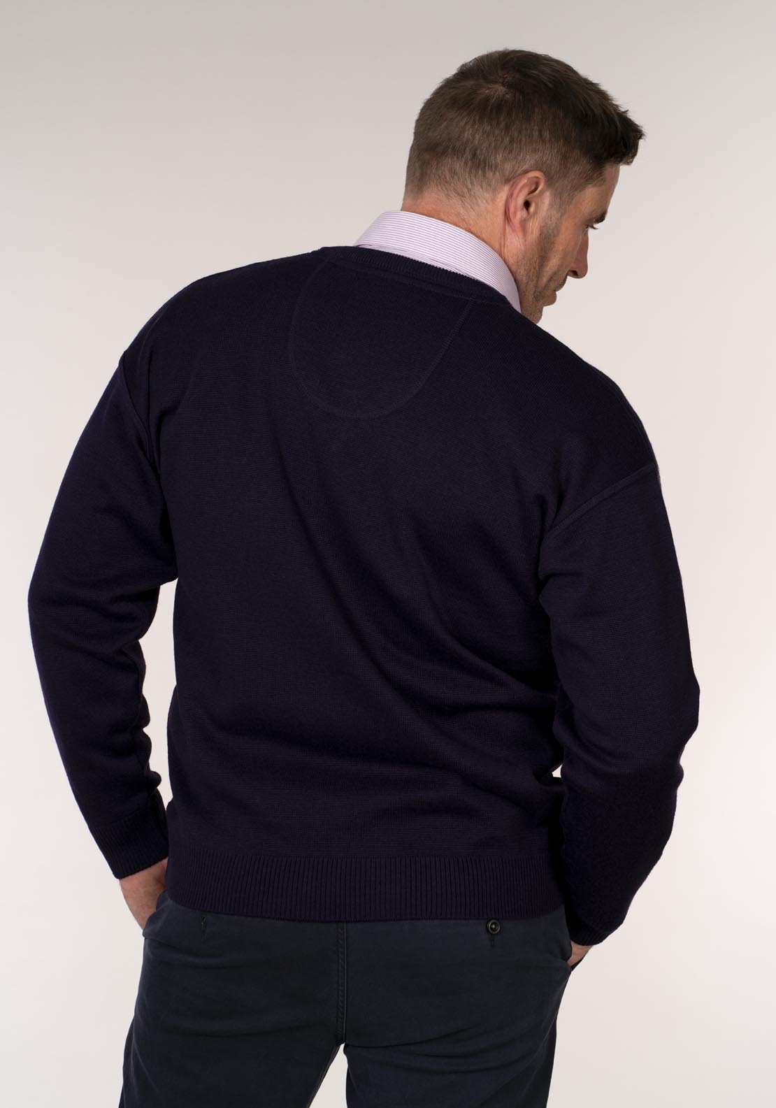 Yeats Plain V Neck Knitwear - Poker 2 Shaws Department Stores