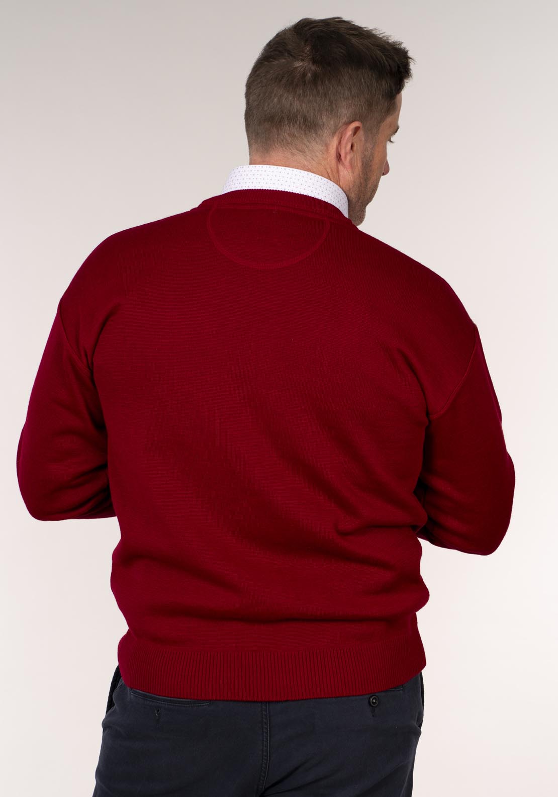 Yeats Plain Crew Neck Knitwear - Pink 2 Shaws Department Stores
