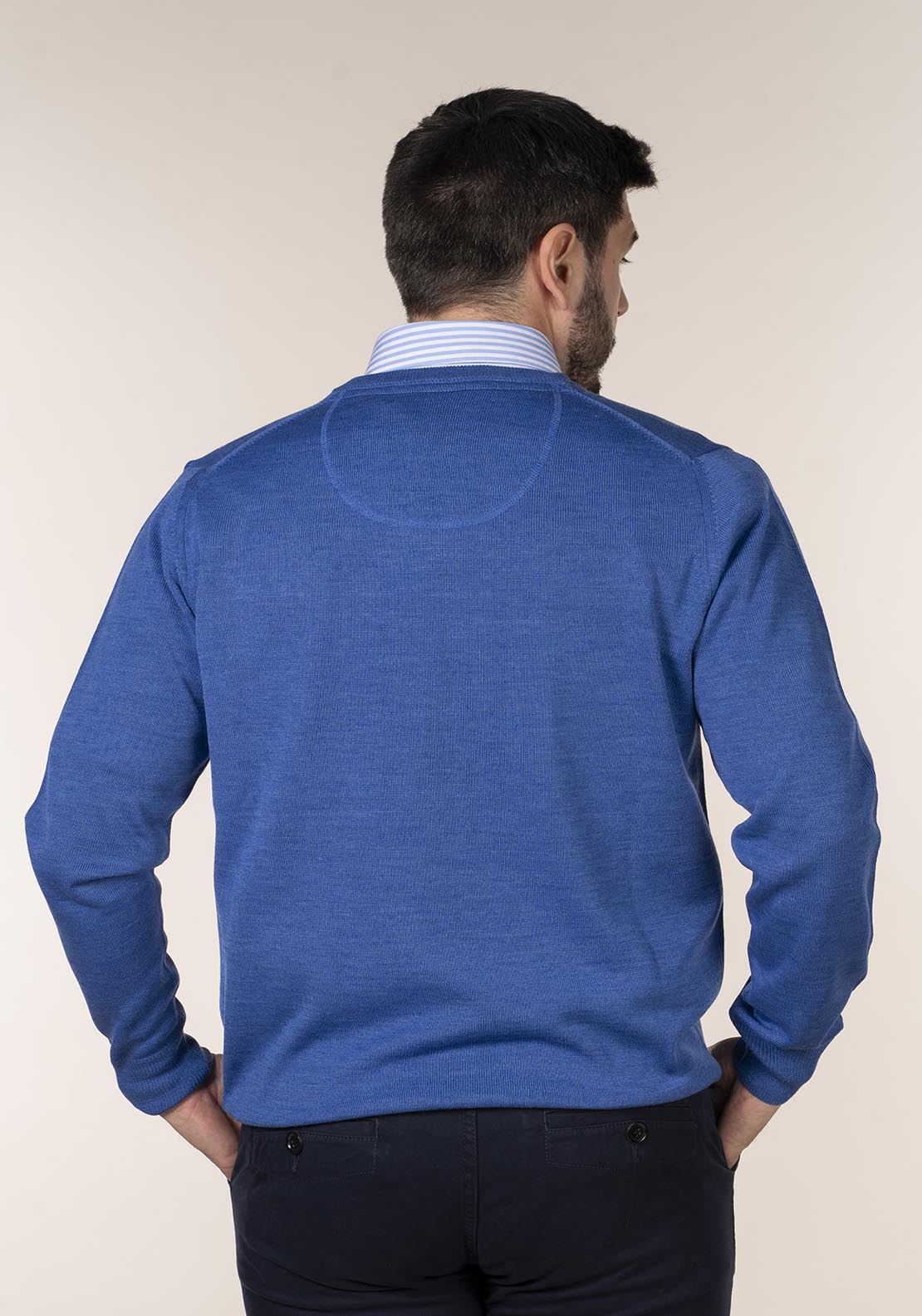 Yeats Mens 100% Cotton V-Neck Jumper 4 Shaws Department Stores