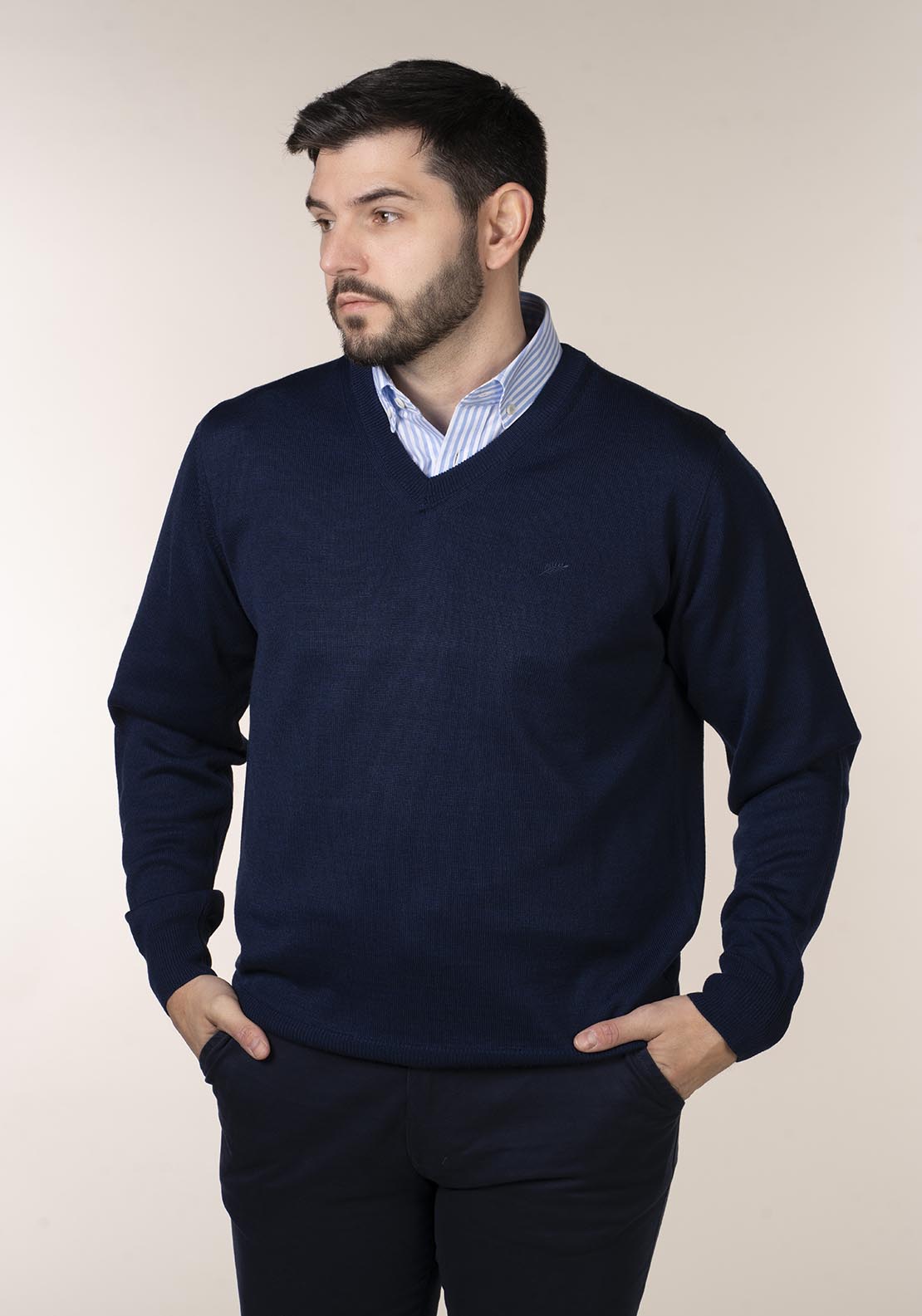 Yeats Mens 100% Cotton V-Neck Jumper 2 Shaws Department Stores