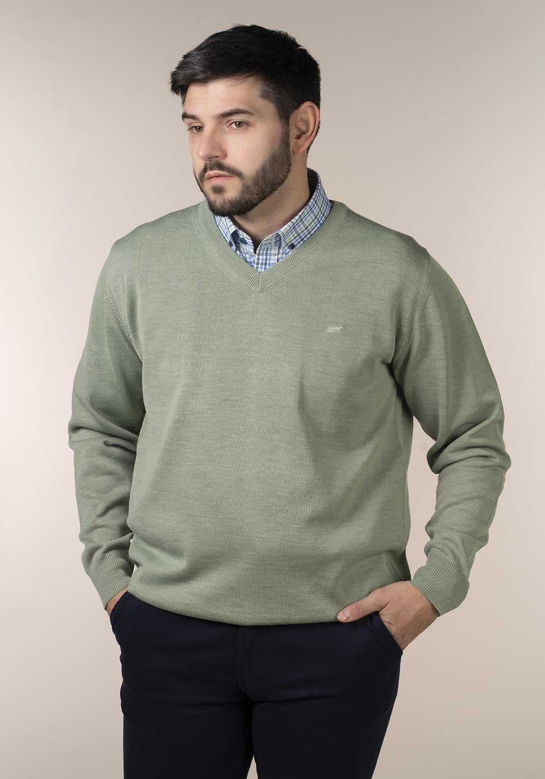 Yeats Mens 100% Cotton V-Neck Jumper 2 Shaws Department Stores
