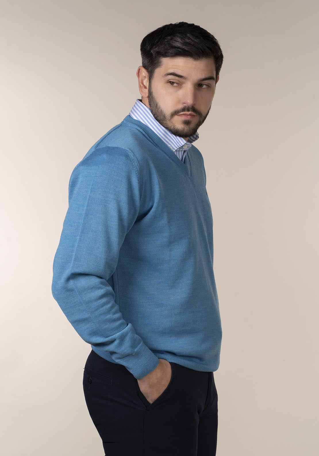 Yeats Mens 100% Cotton V-Neck Jumper 5 Shaws Department Stores