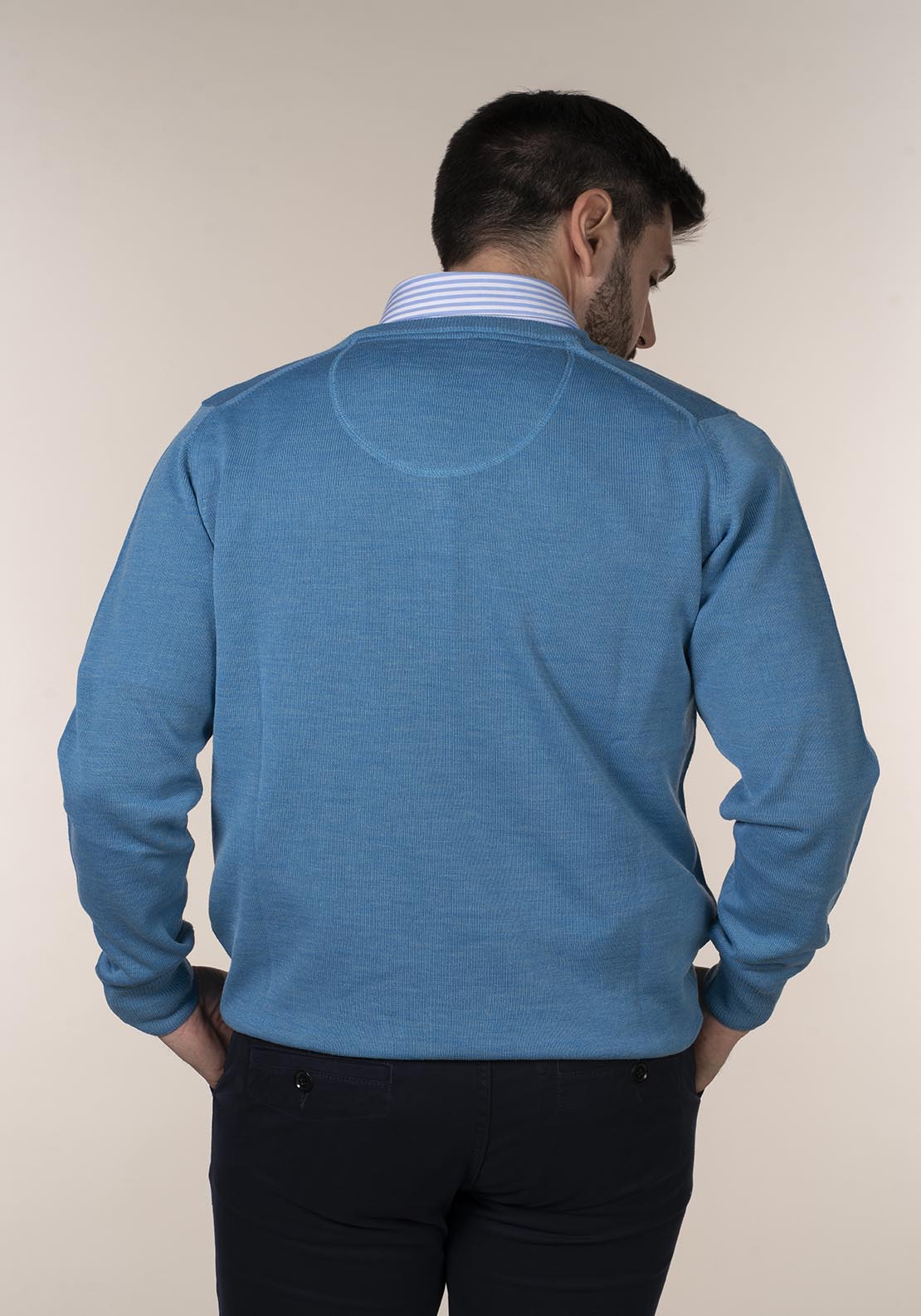 Yeats Mens 100% Cotton V-Neck Jumper 4 Shaws Department Stores