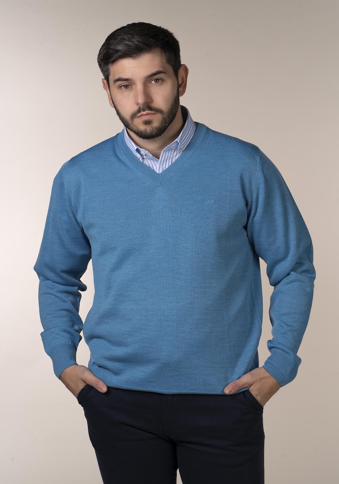 Yeats Mens 100% Cotton V-Neck Jumper 1 Shaws Department Stores