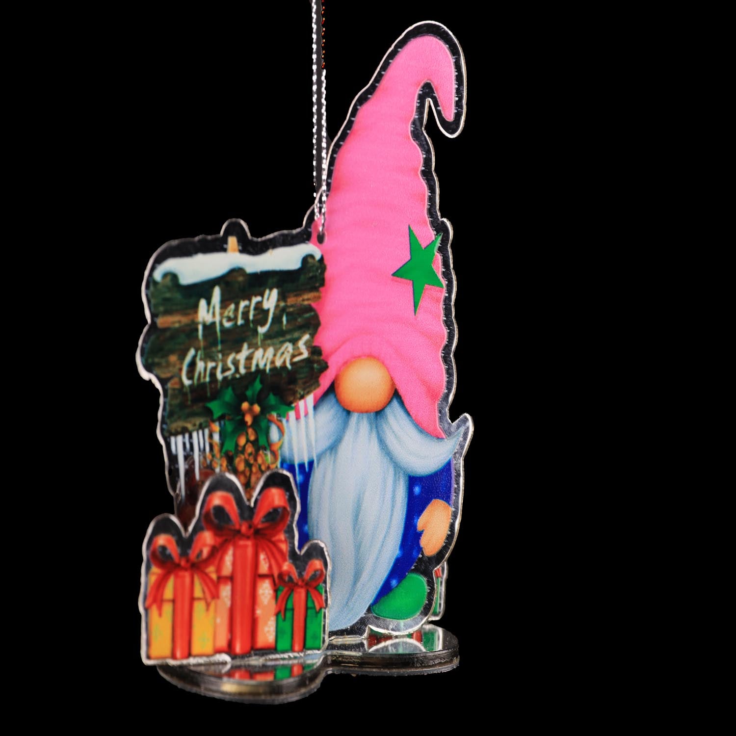 The Home Christmas Santa Paint Mirror Hanging Decoration 1 3 Shaws Department Stores