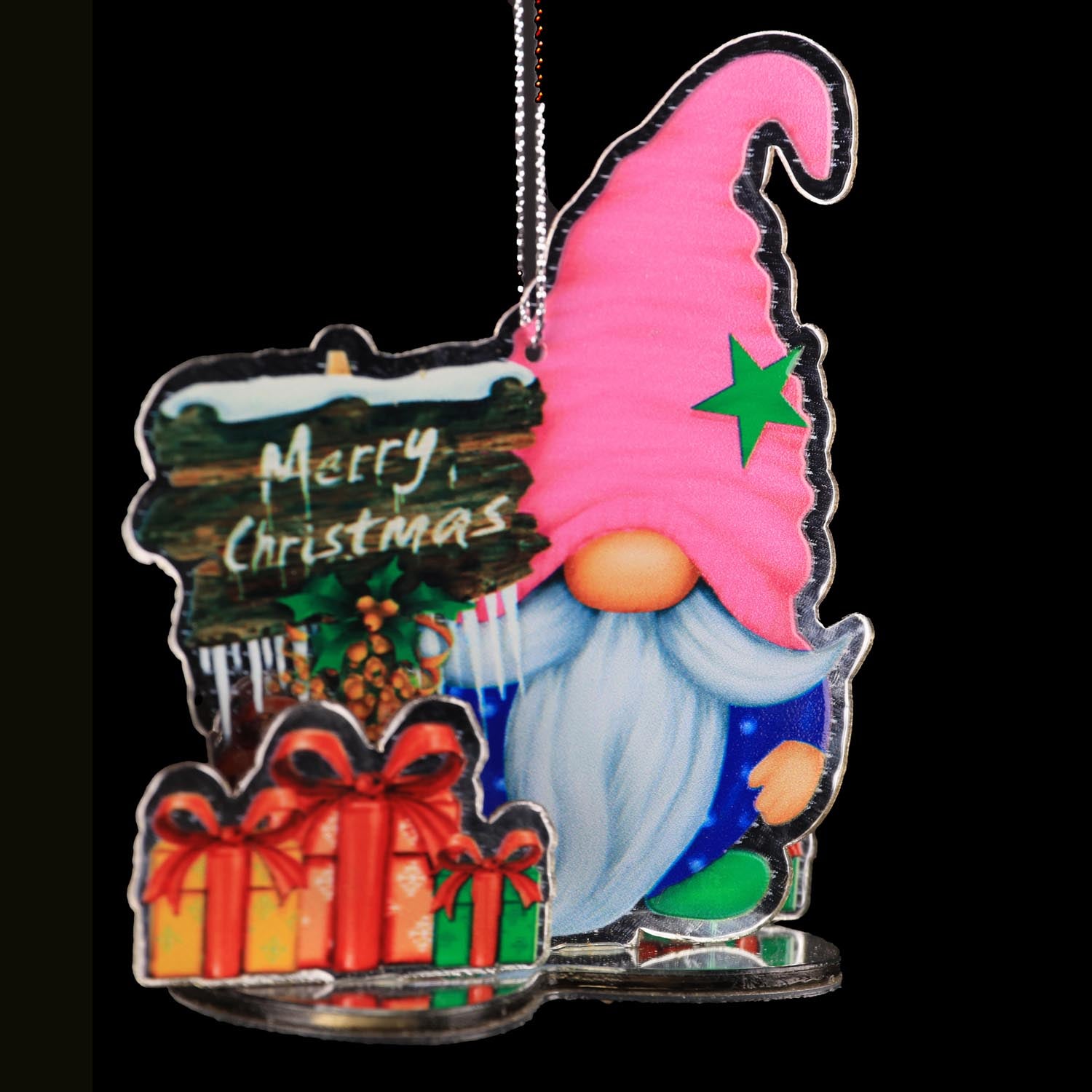 The Home Christmas Santa Paint Mirror Hanging Decoration 1 4 Shaws Department Stores