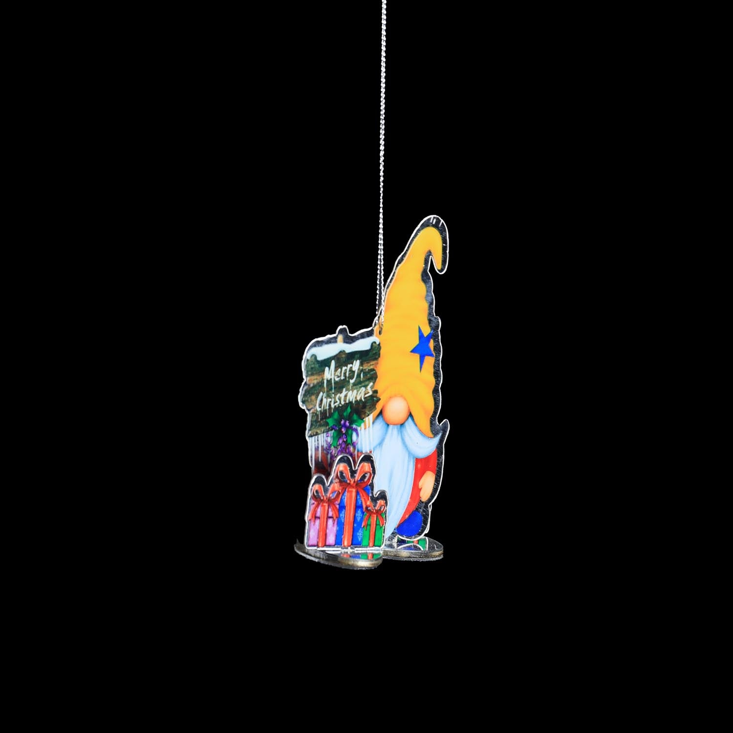 The Home Christmas Santa Paint Mirror Hanging Decoration 2 5 Shaws Department Stores