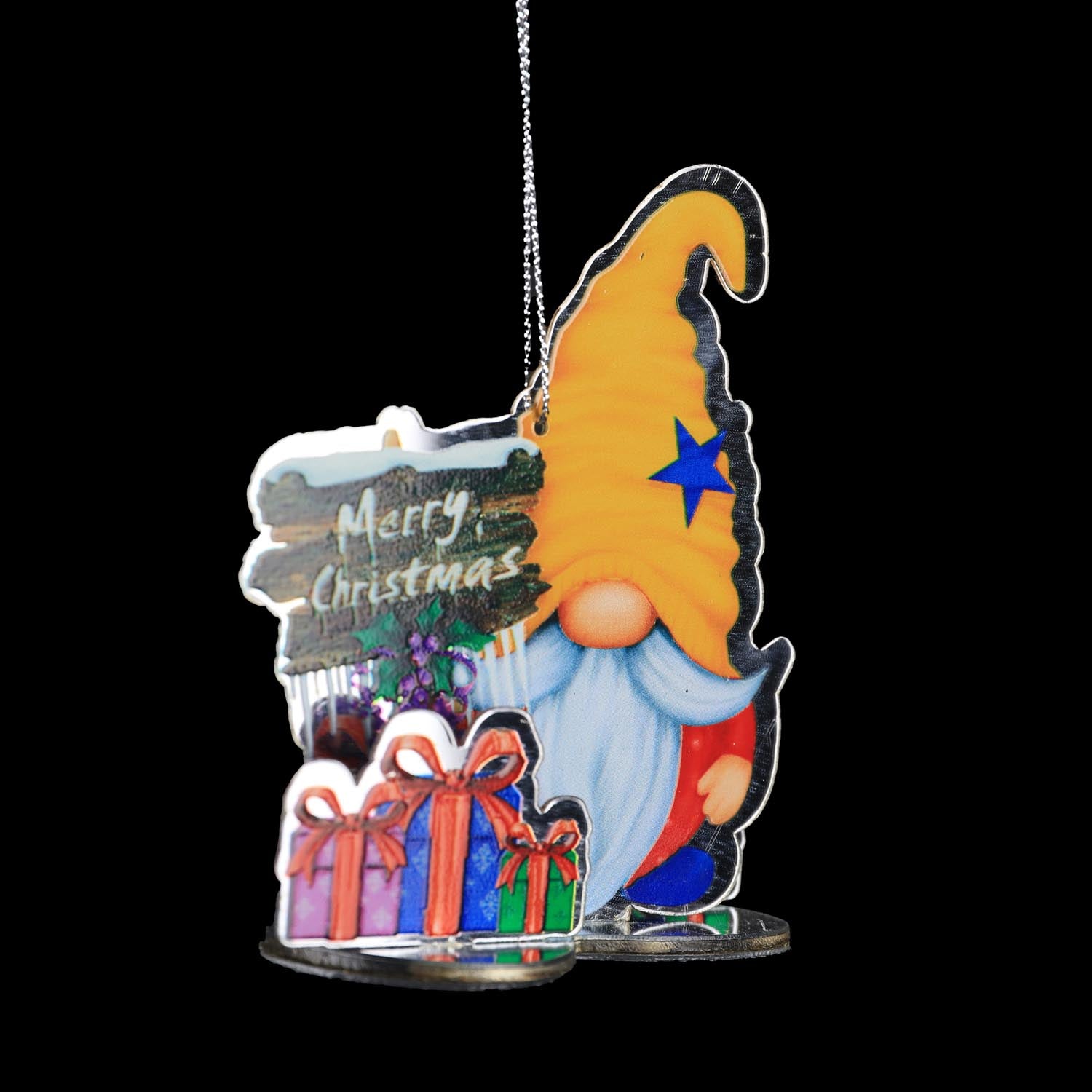 The Home Christmas Santa Paint Mirror Hanging Decoration 2 3 Shaws Department Stores