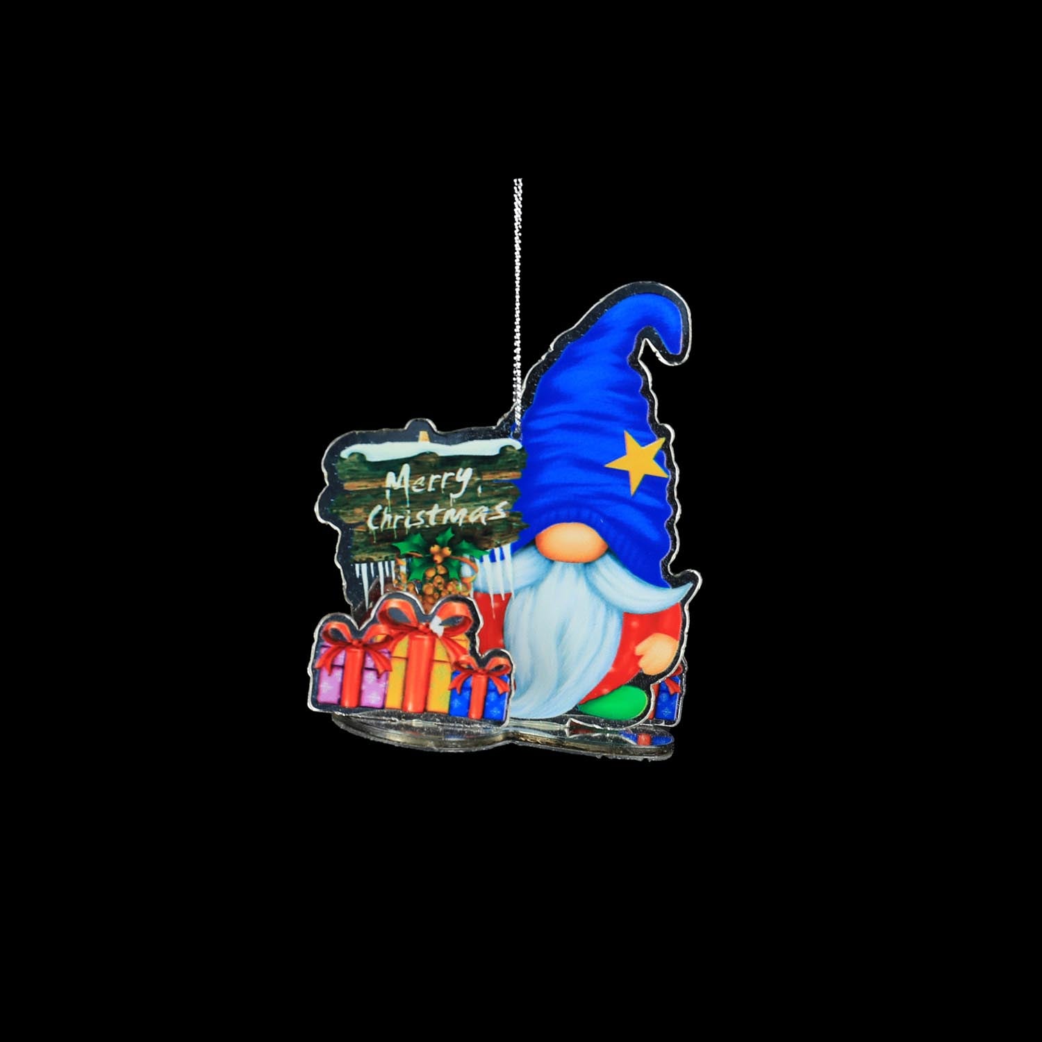 The Home Christmas Santa Paint Mirror Hanging Decoration 3 Shaws Department Stores