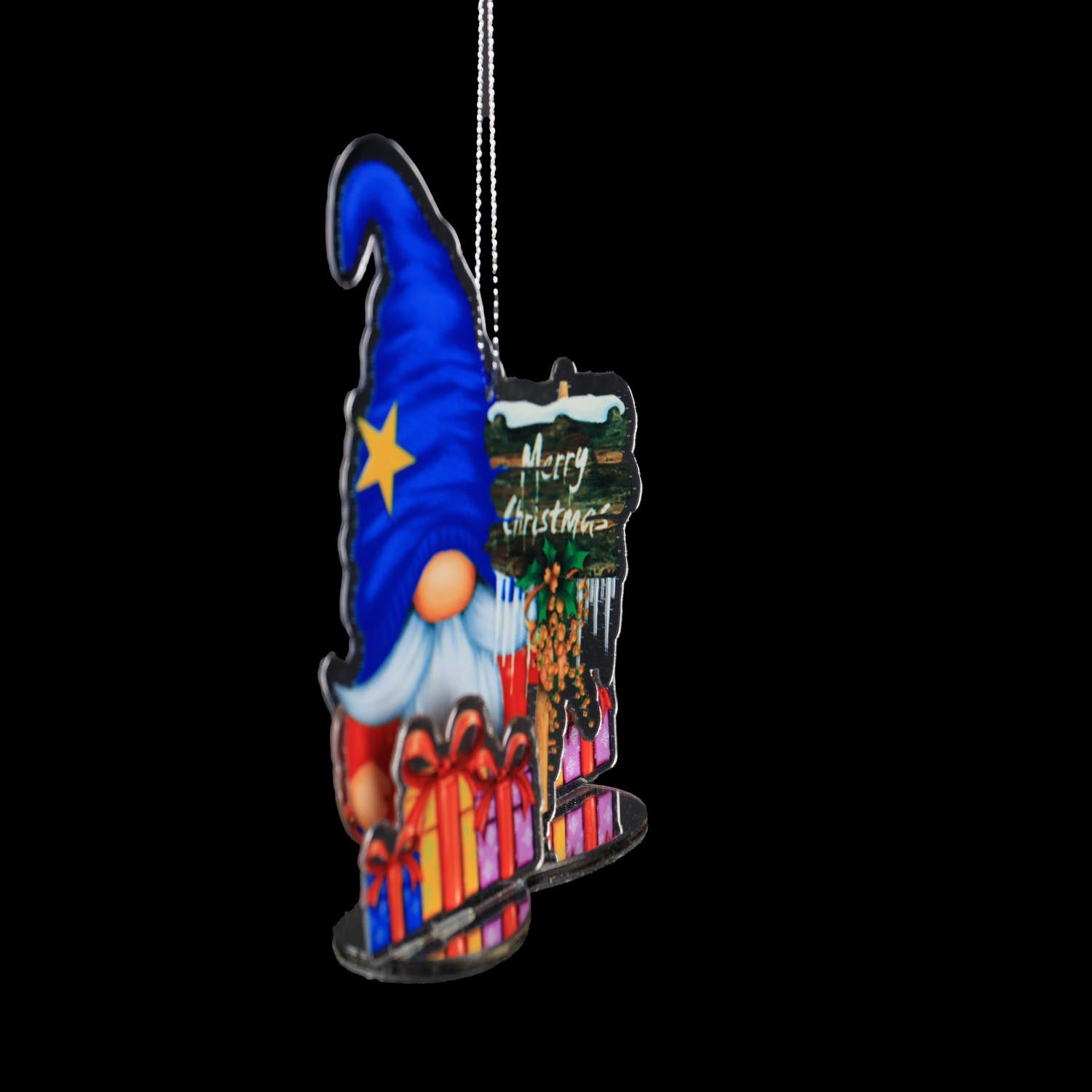 The Home Christmas Santa Paint Mirror Hanging Decoration 2 Shaws Department Stores