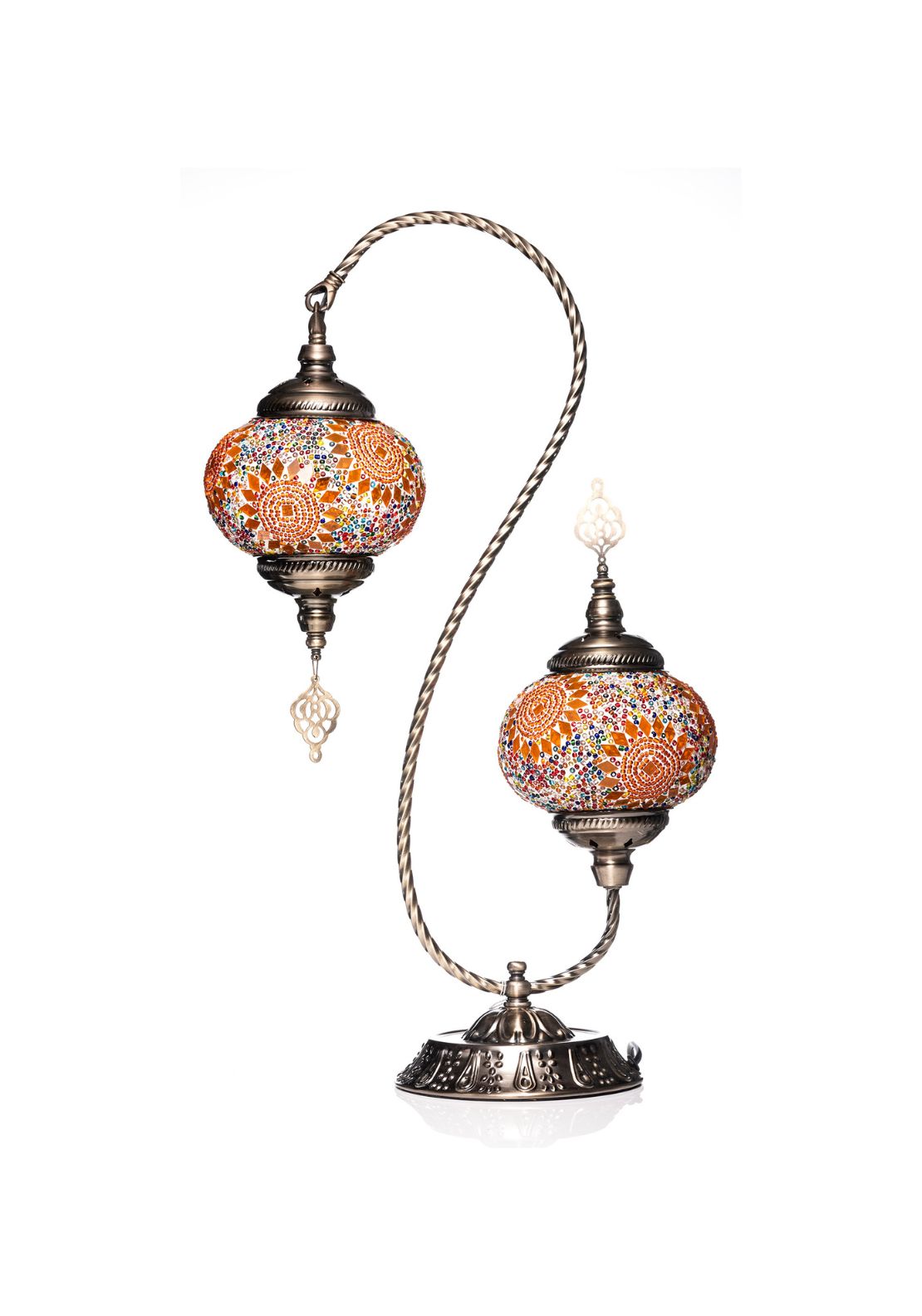 The Grange Collection 2-Arm Mosaic Table Lamp - Multi 1 Shaws Department Stores