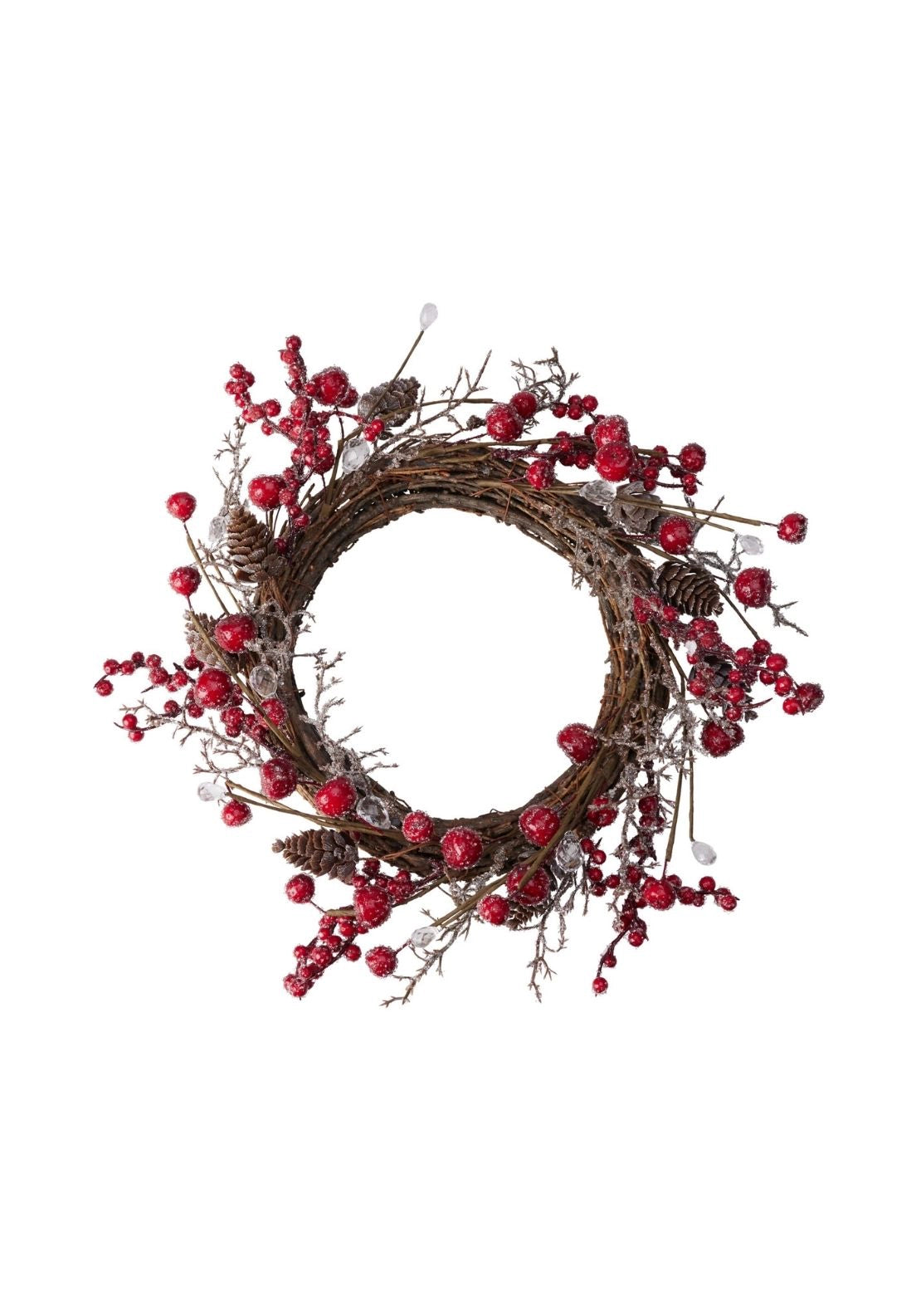 Hanging Berry Wreath - Red